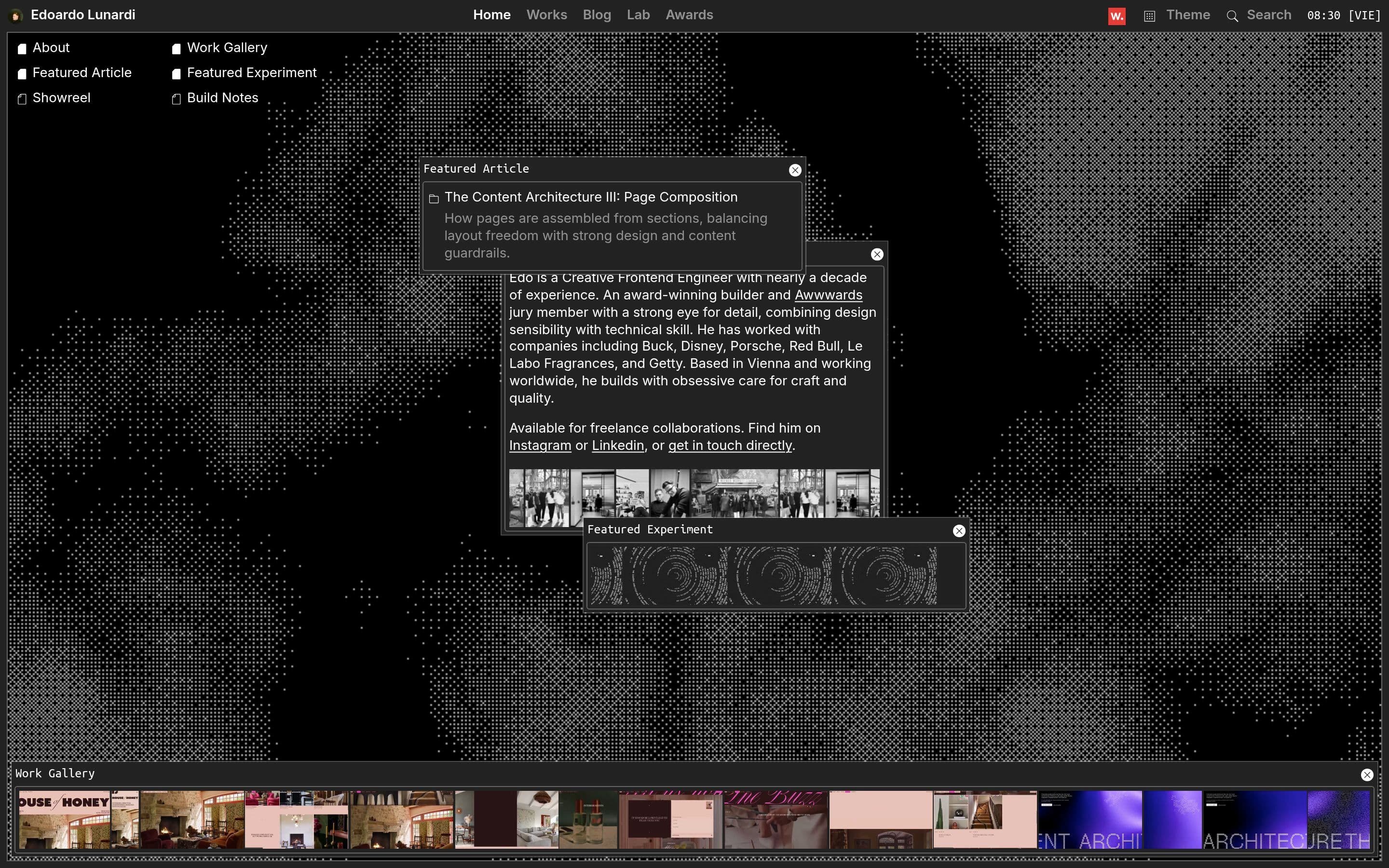 Edoardo Lunardi — Portfolio, Personal website design