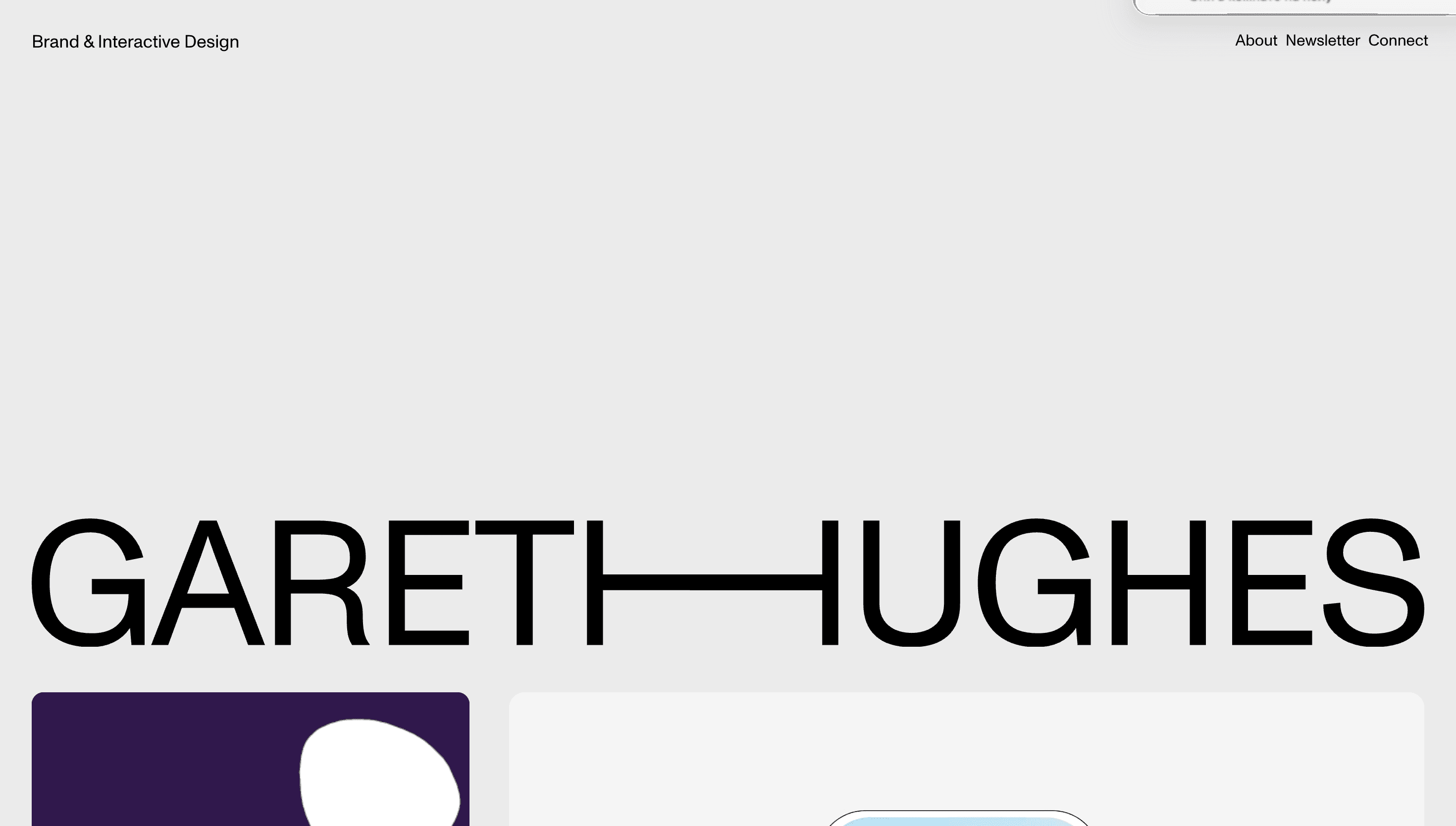 Gareth Hughes — Studio, Designer website design