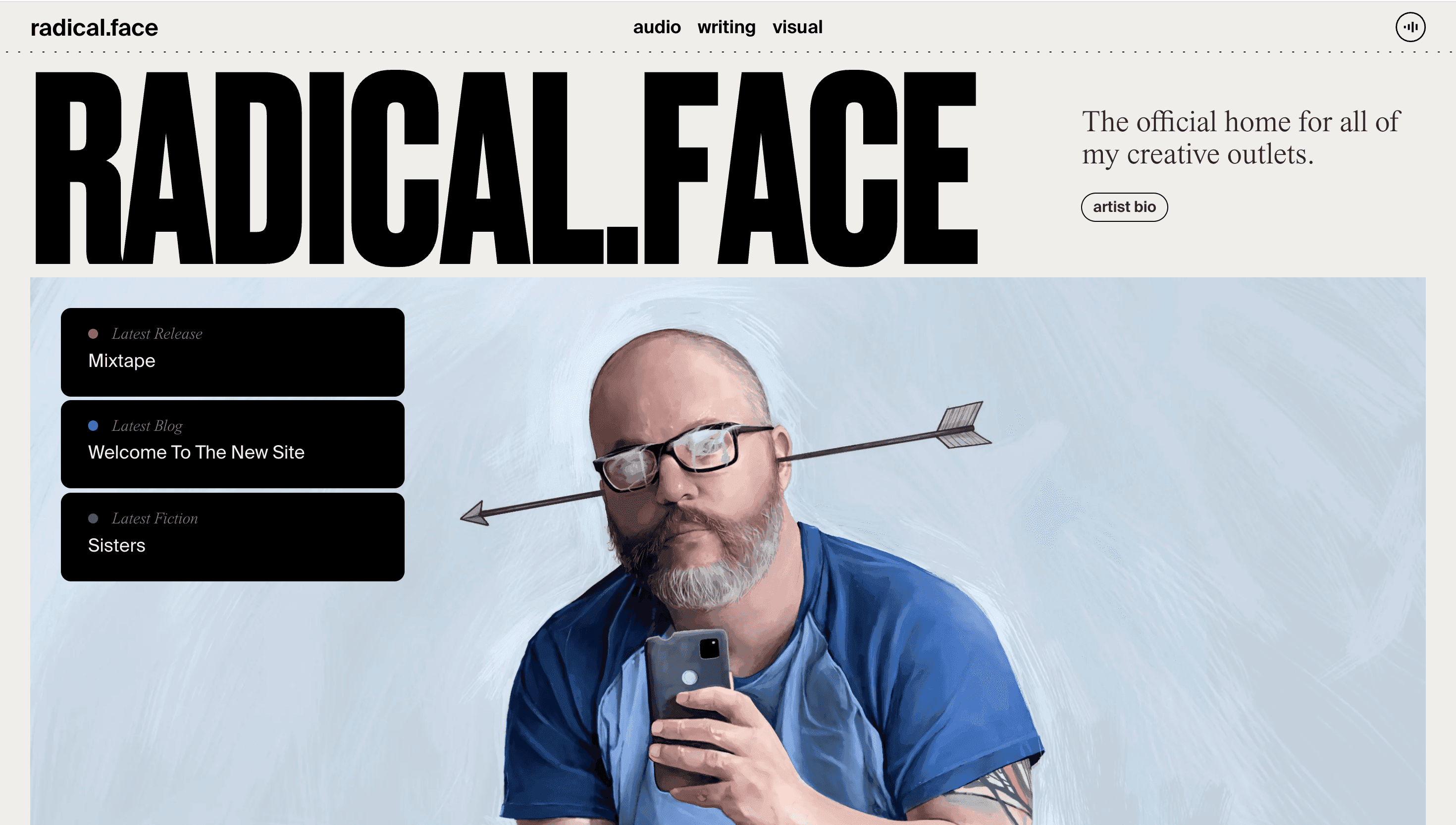 Radical Face — Typography, Portfolio website design