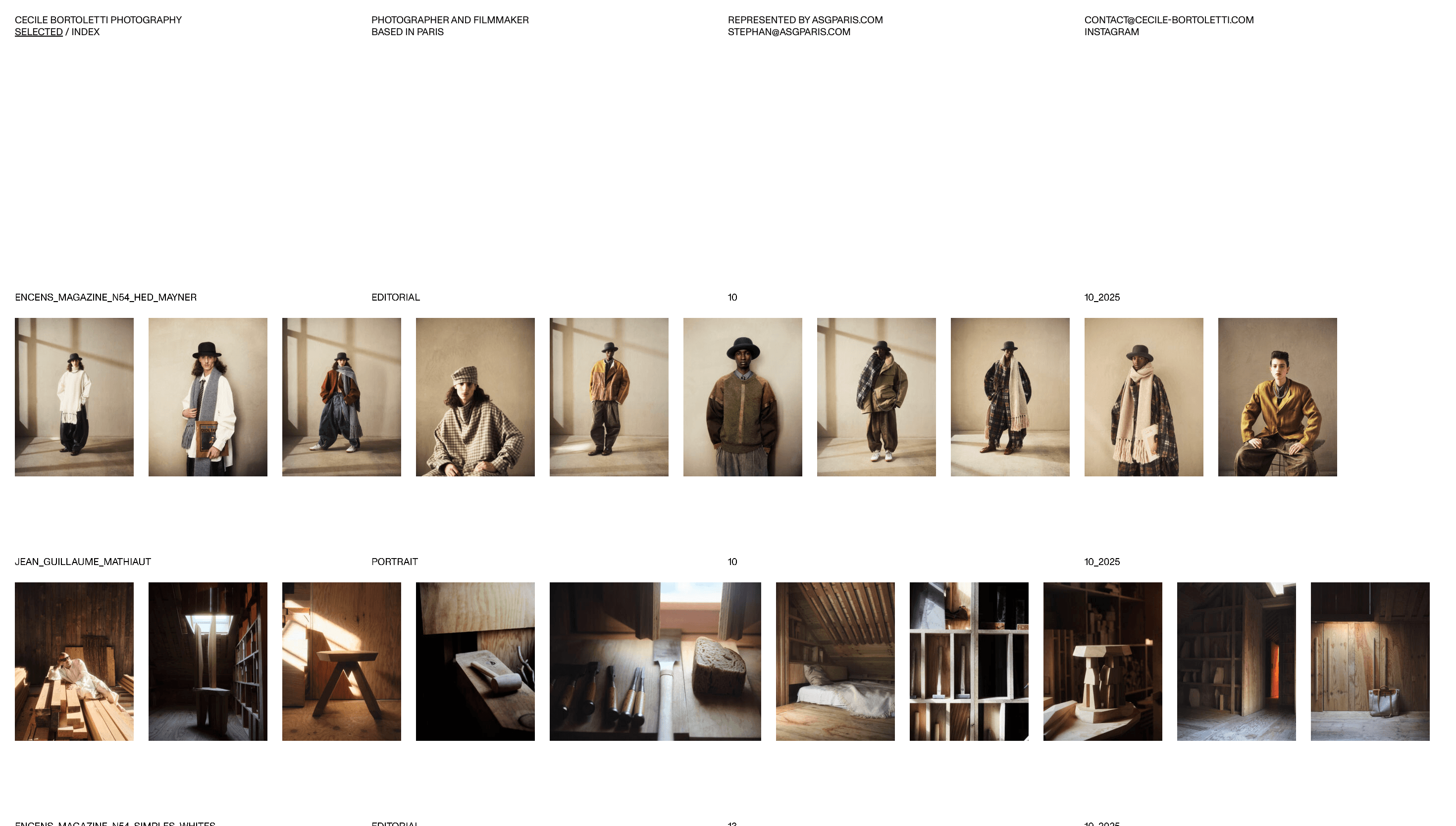 Cecile Bortoletti — Art, Portfolio website design