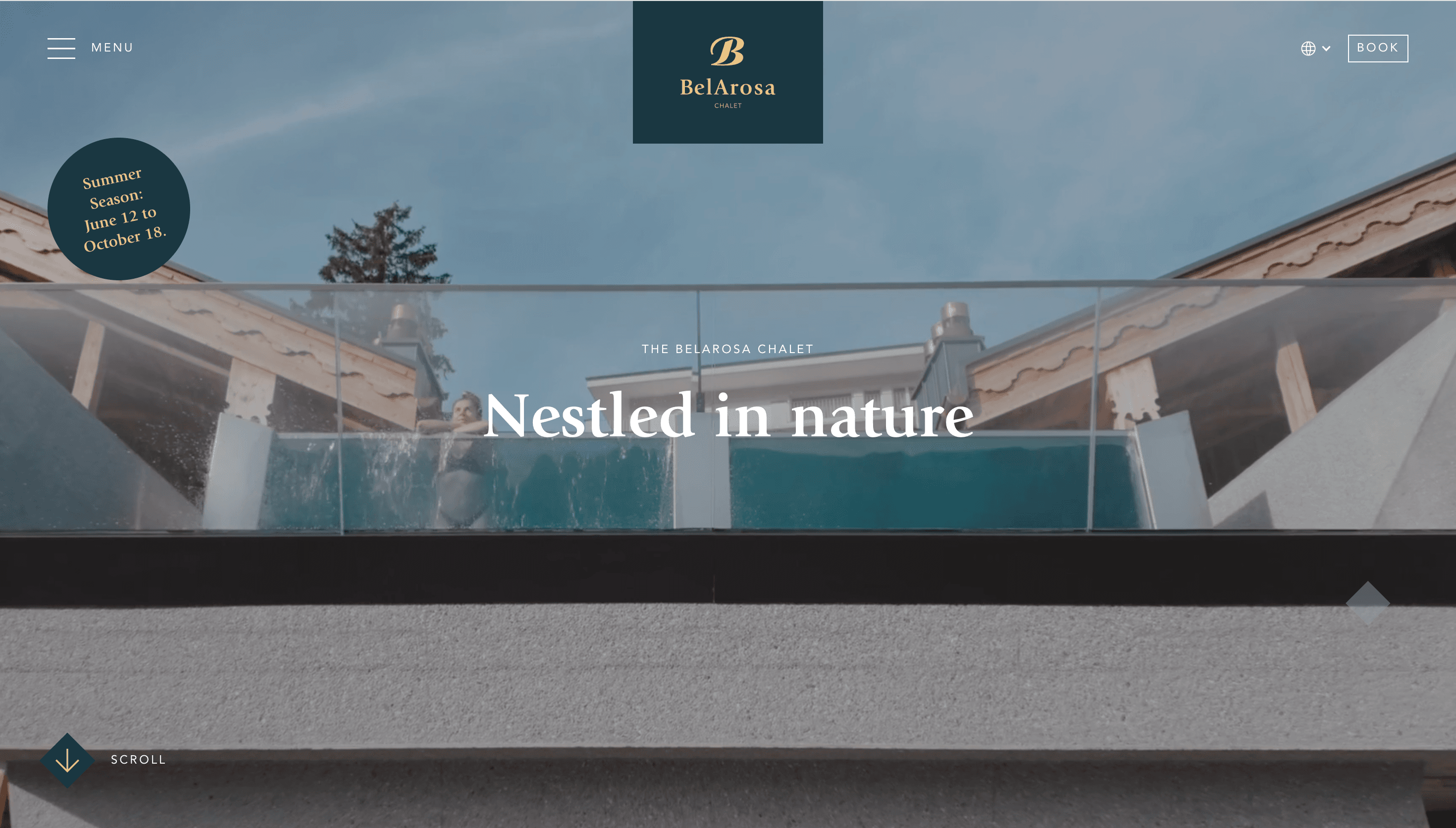 BelArosa Chalet — Travel, Real Estate website design