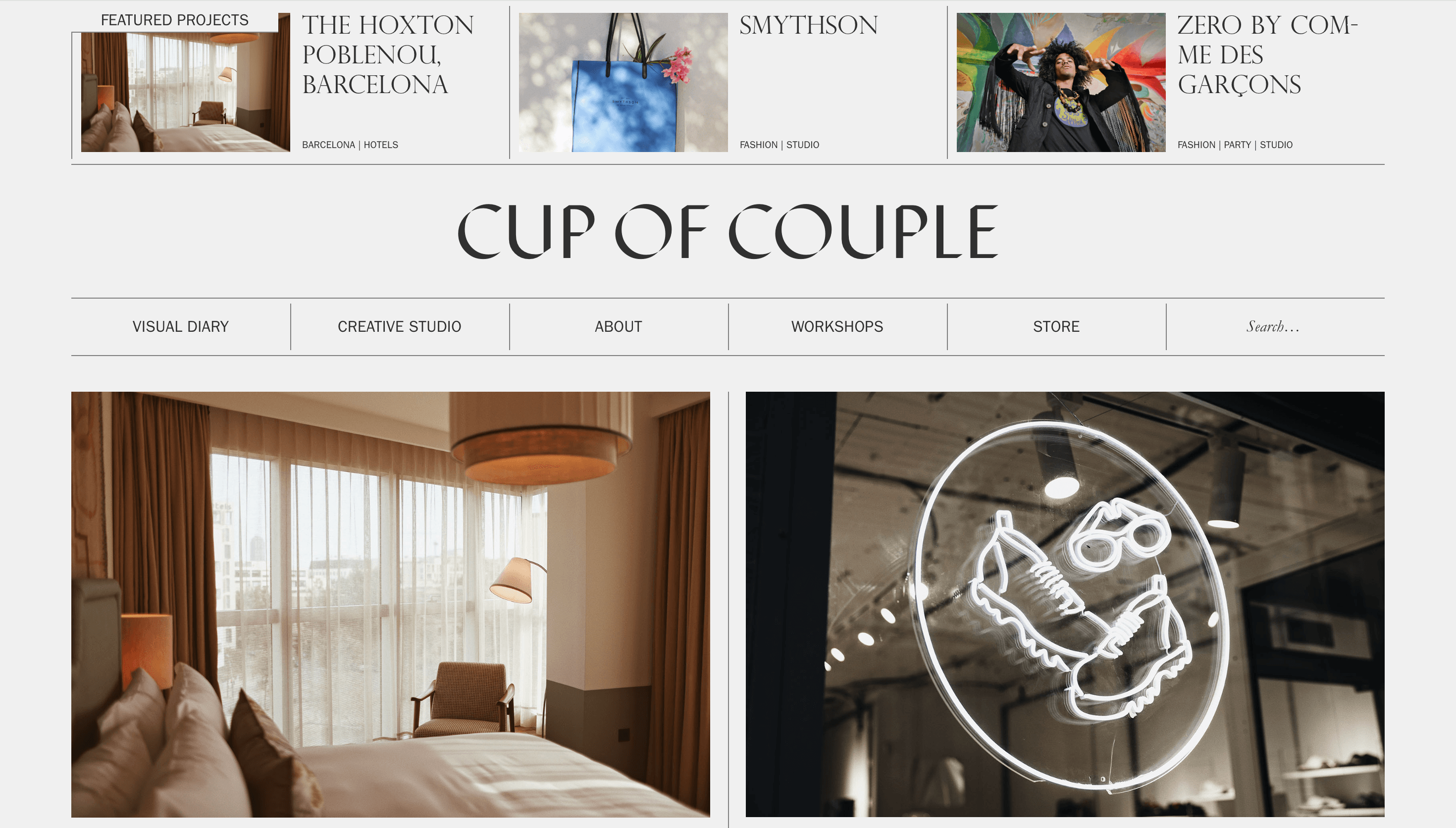 Cup of Couple — Fashion, Culture website design