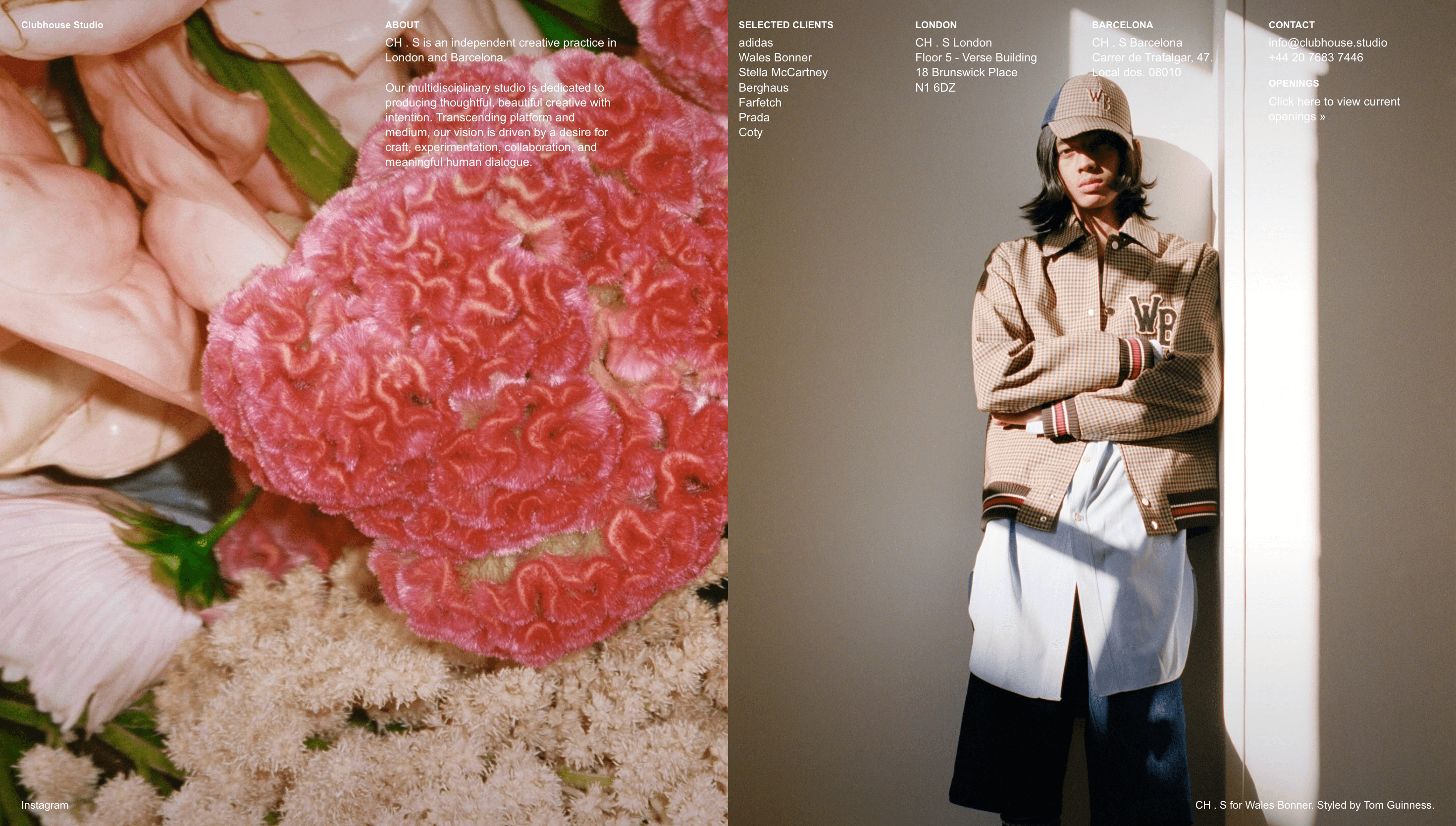 Clubhouse — Studio, Culture website design