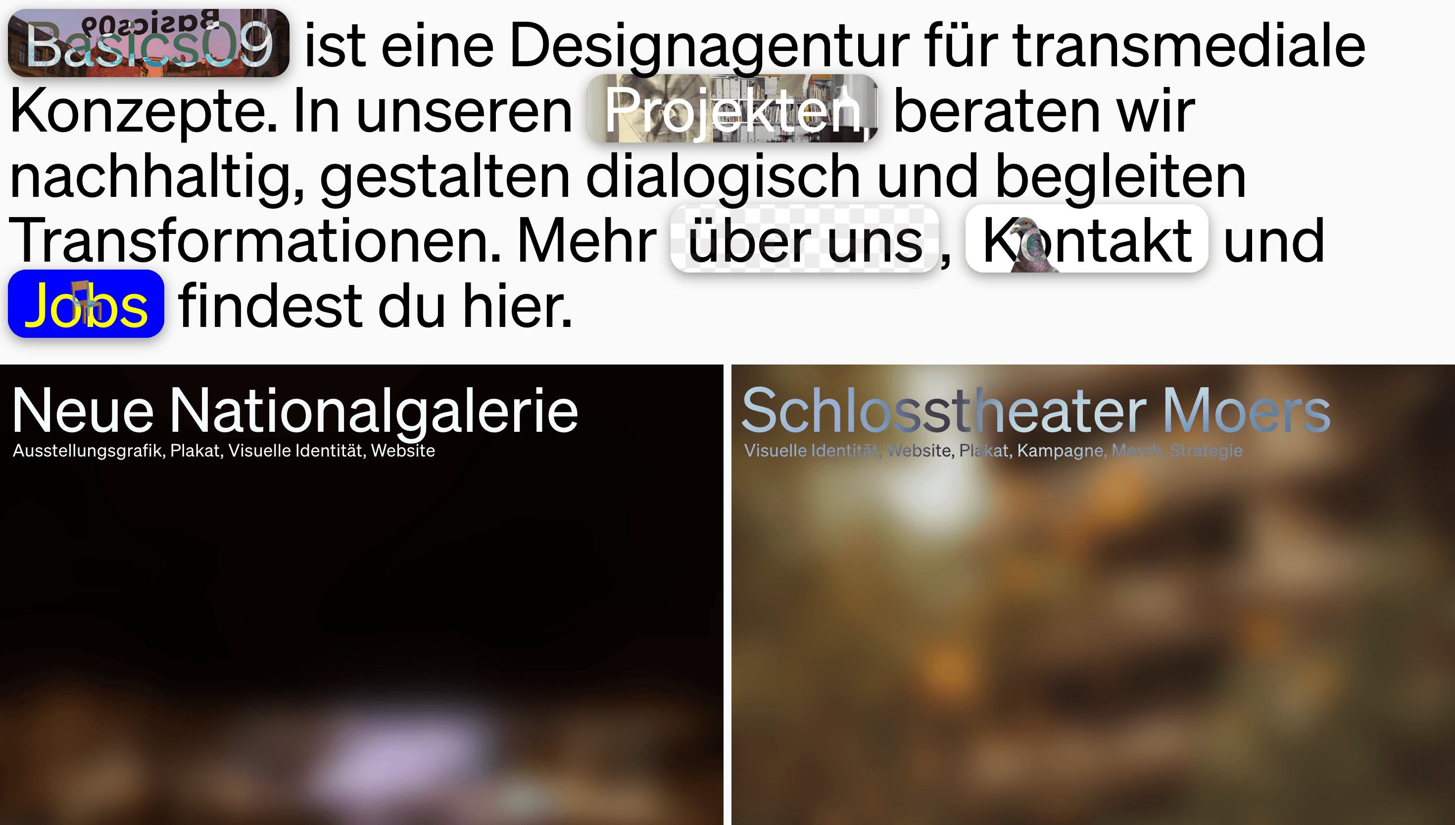 Basics09 — Agency, Web website design