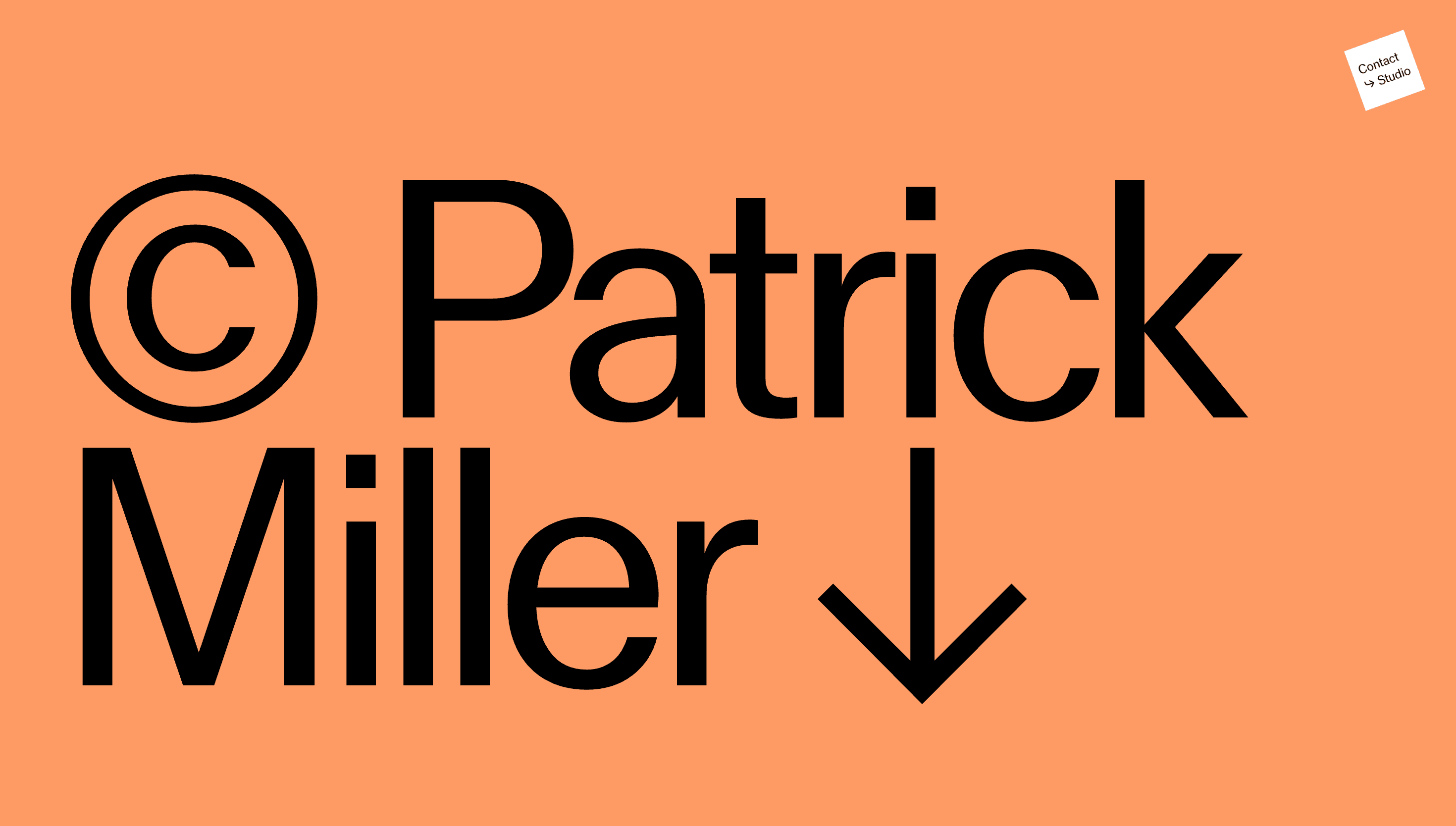 Patrick Miller — Portfolio, Art website design