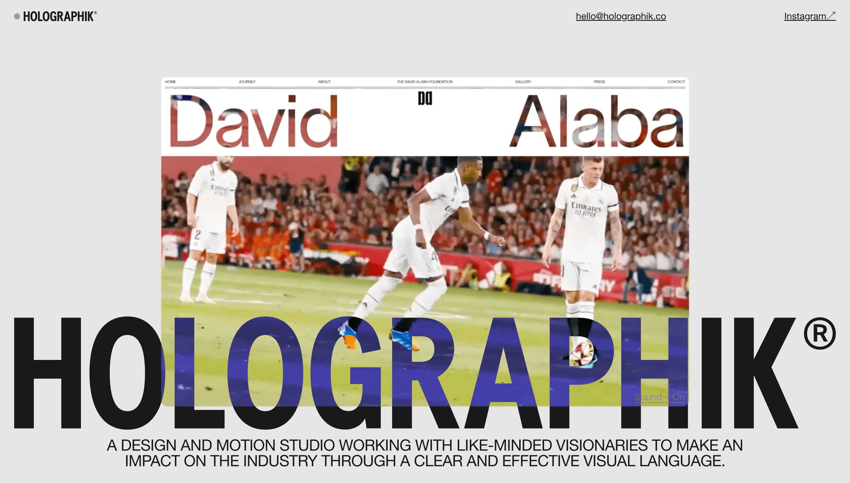Holographik — Agency, Studio website design