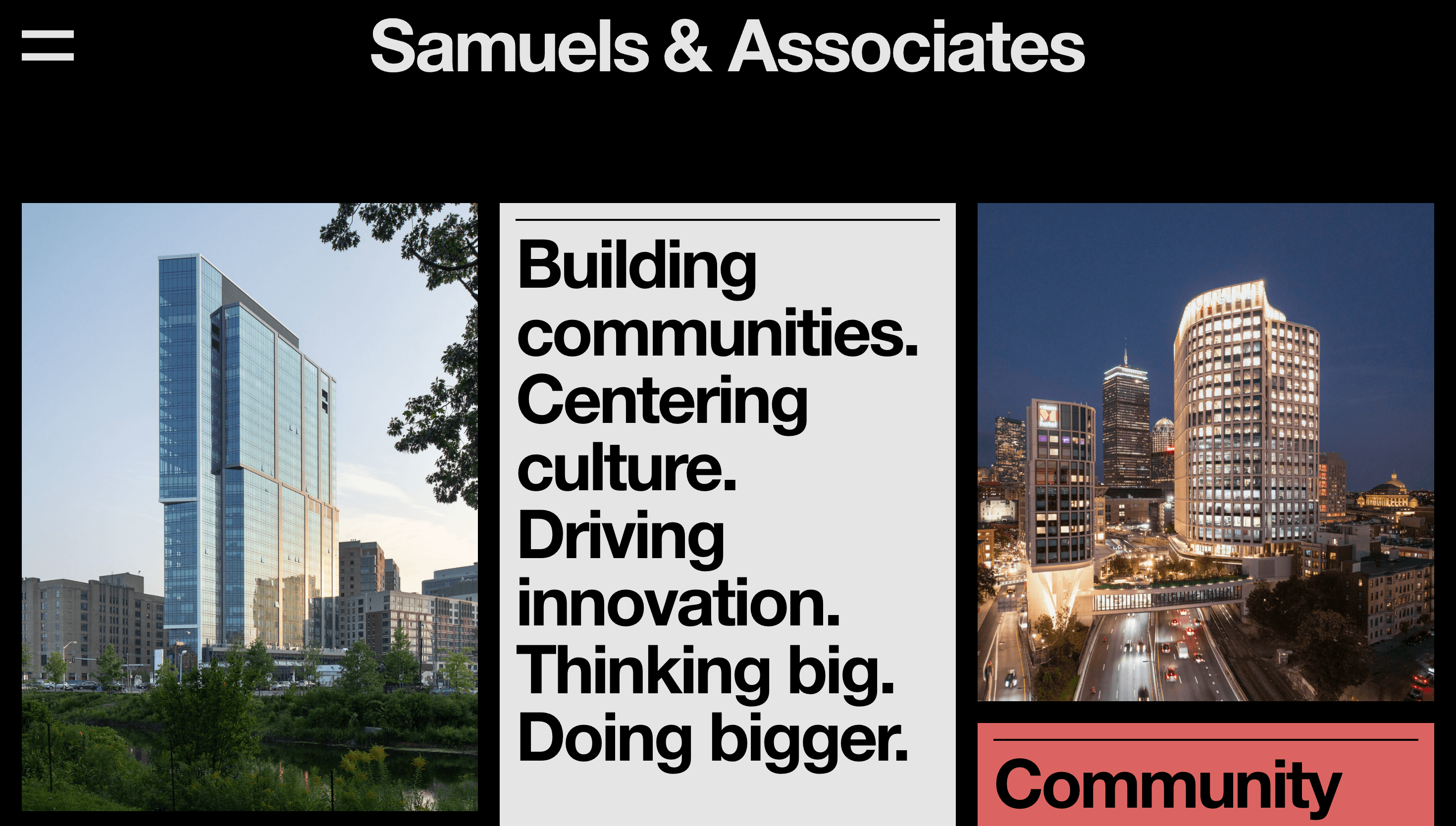 Samuels & Associates — Real Estate, Corporate website design