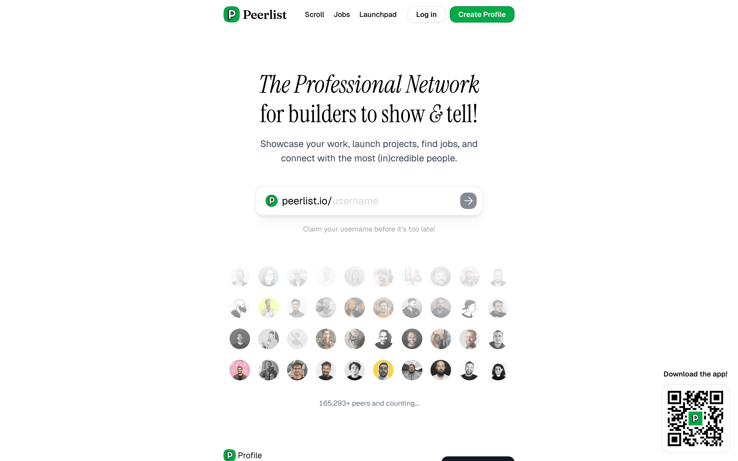 Peerlist — Professional Network for Builders — Community, Portfolio website design