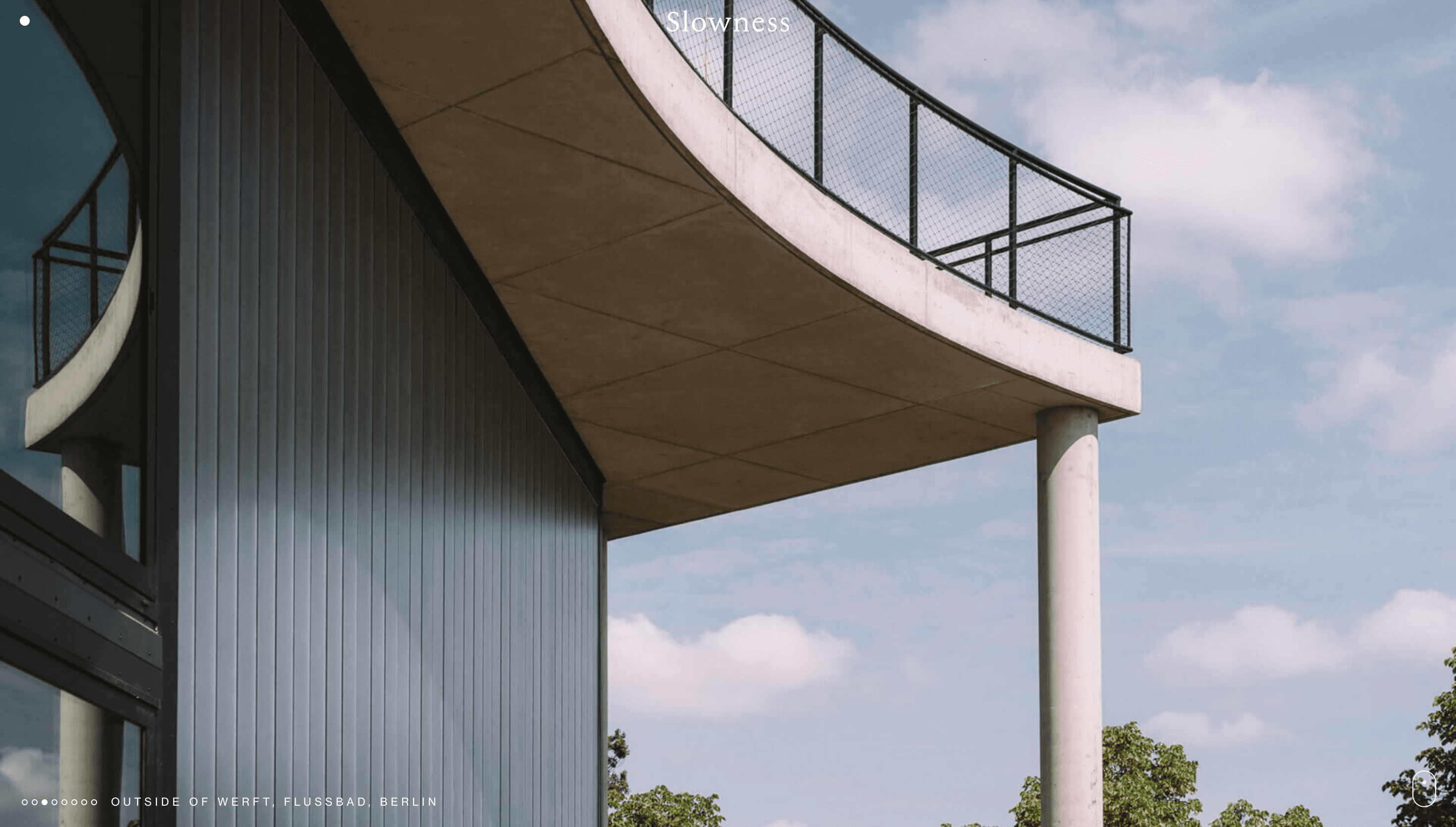 Slowness — Culture, Sustainability website design
