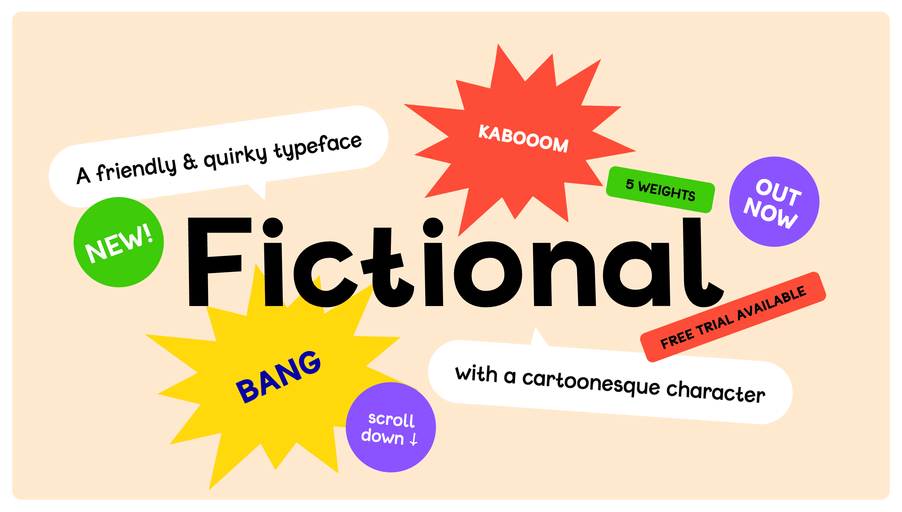 Fictional Typeface — Fonts, Typography website design