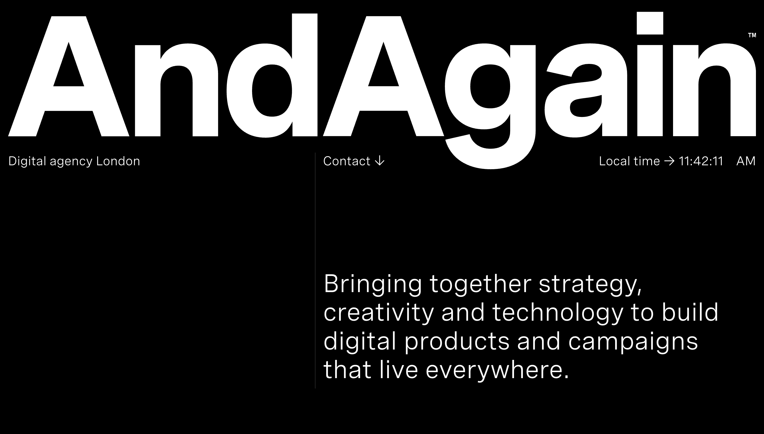 AndAgain — Agency, Studio website design