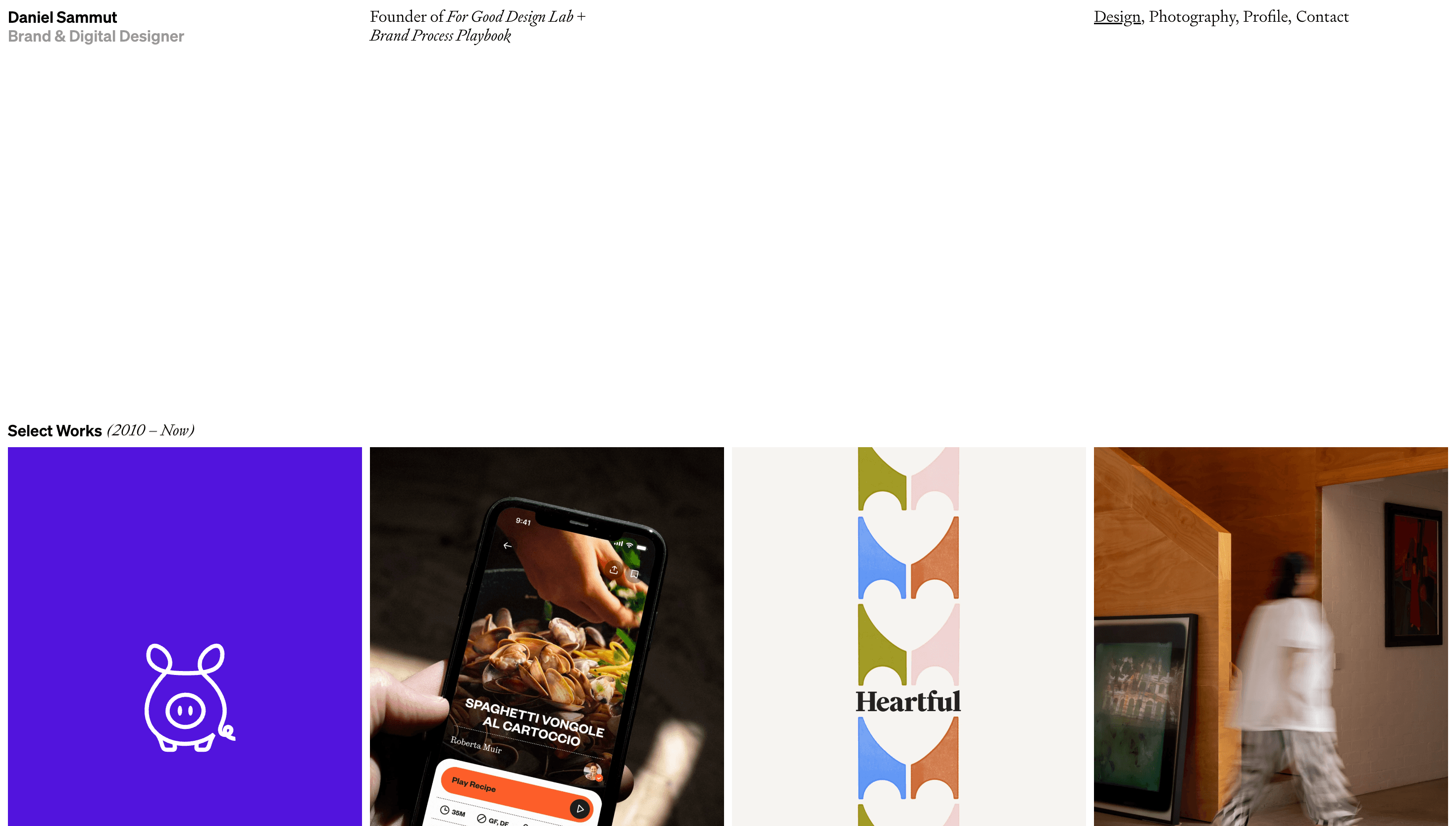 Daniel Sammut — Designer, Branding website design