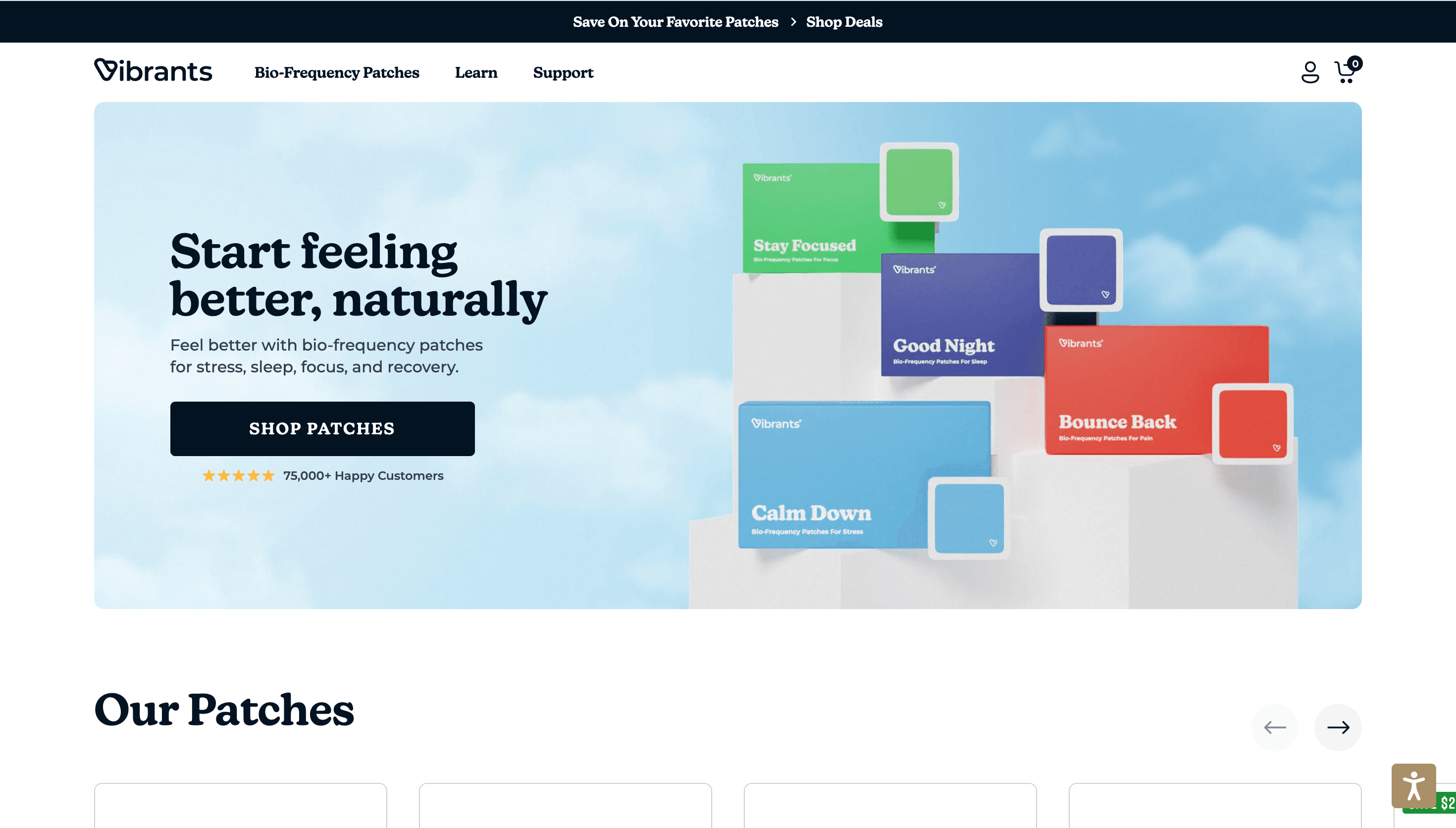 Vibrants — Health, Product website design