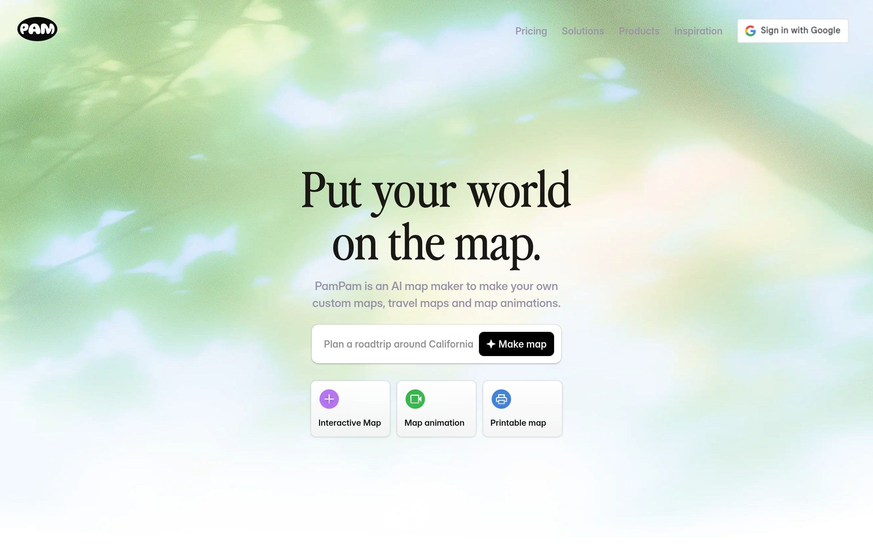 PamPam — Animation, Travel website design