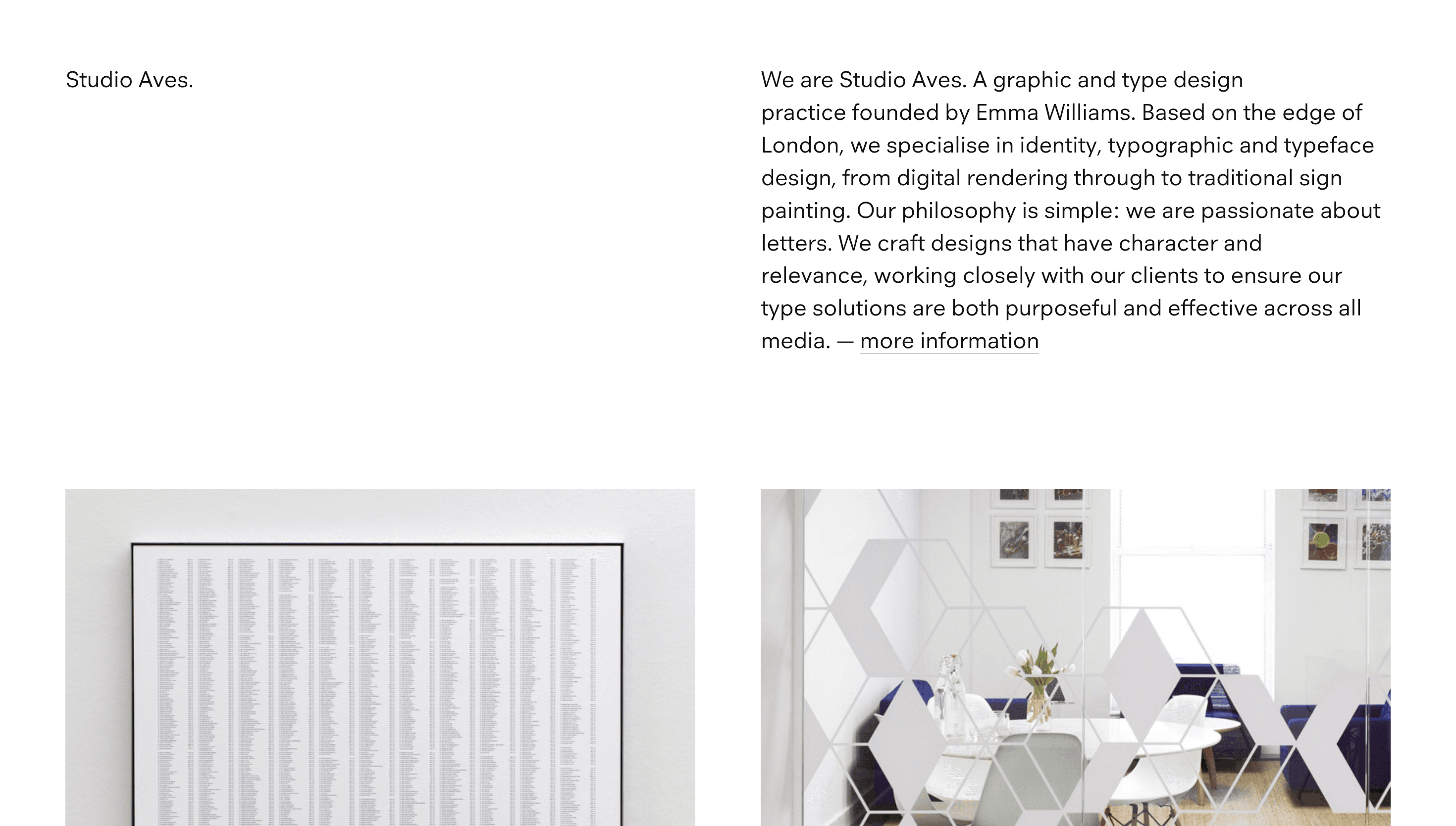 Studio Aves. — Typography, Branding website design