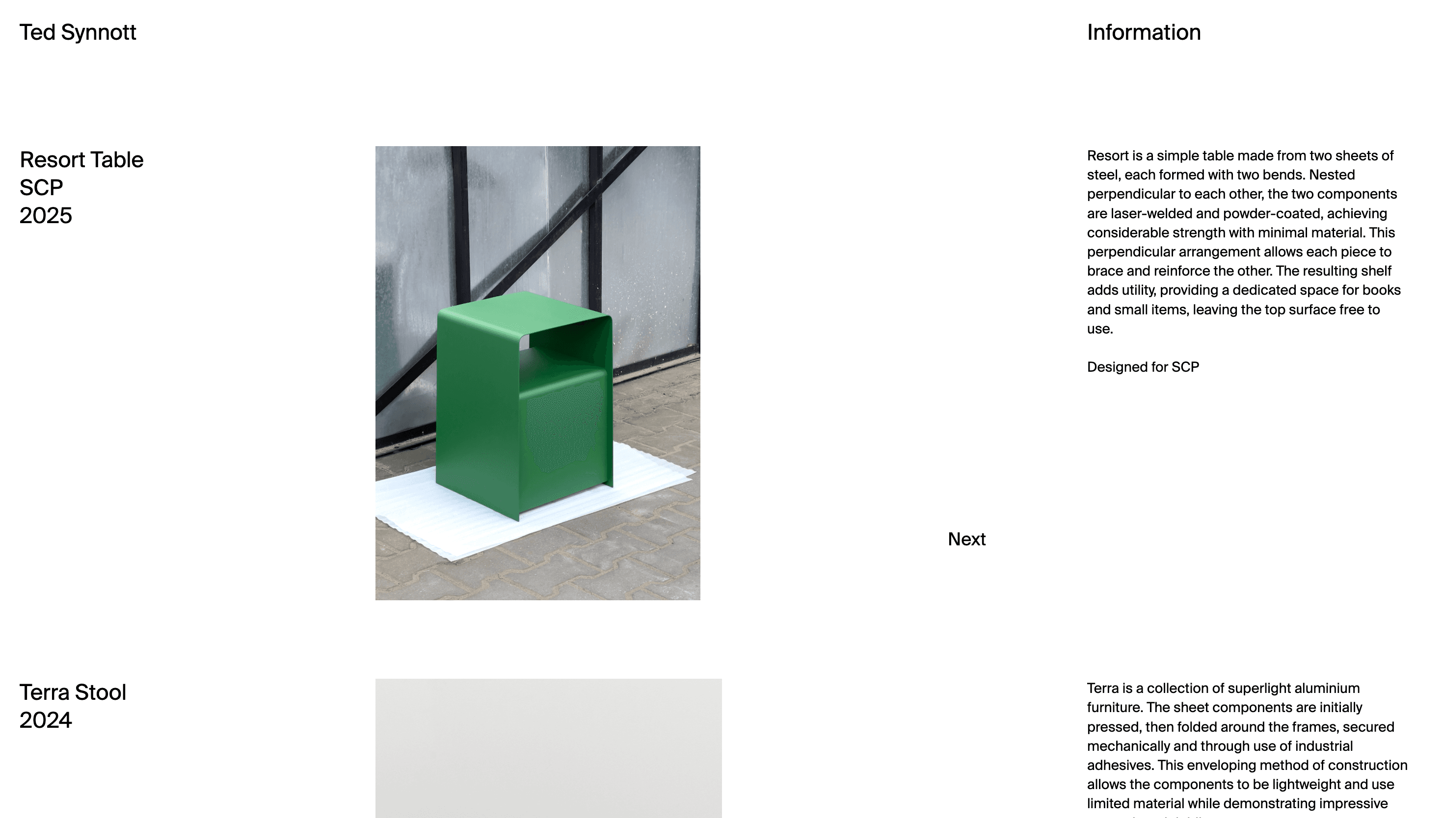 Ted Synnott — Personal, Portfolio website design