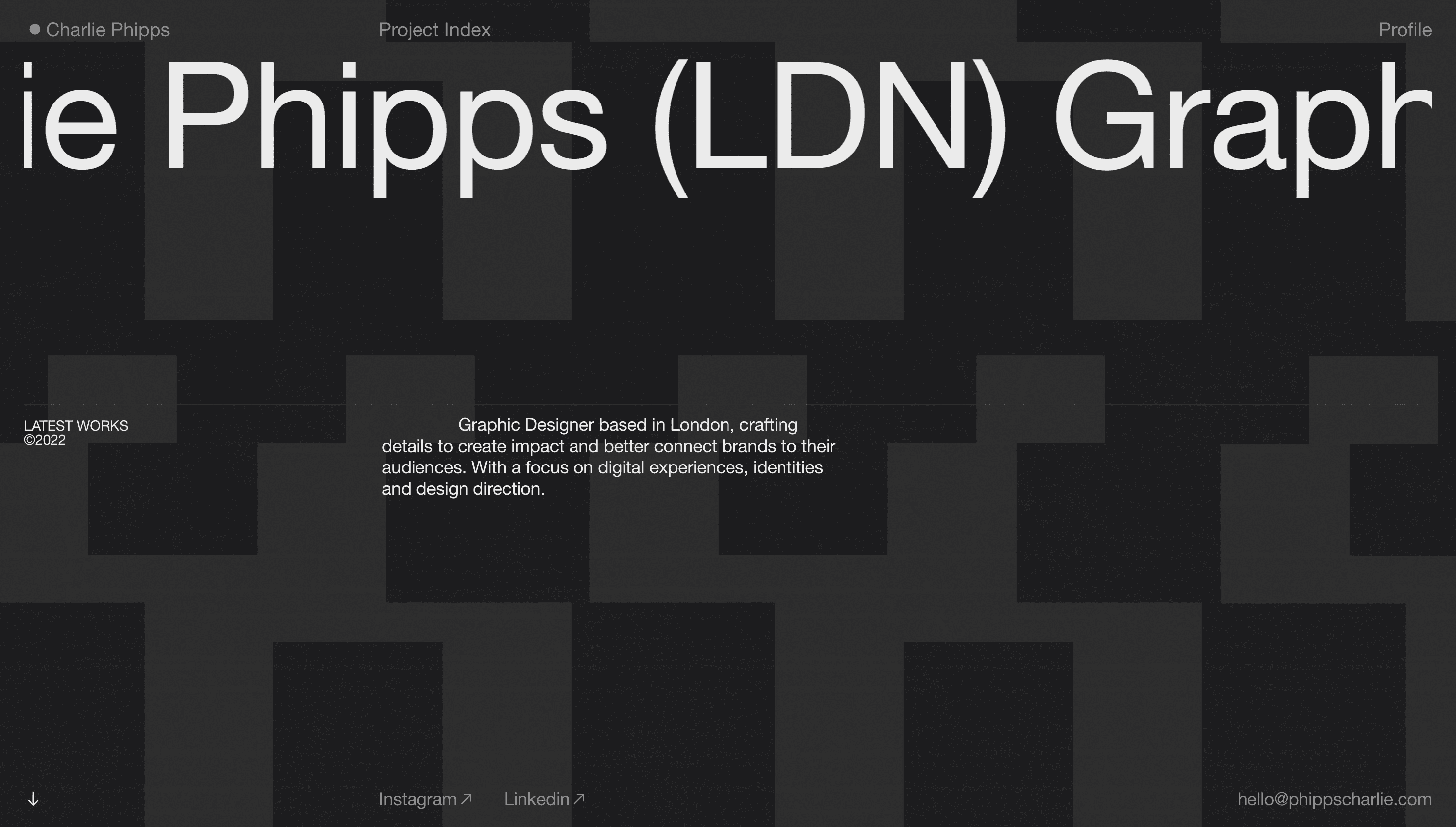 Charlie Phipps — Designer, Branding website design
