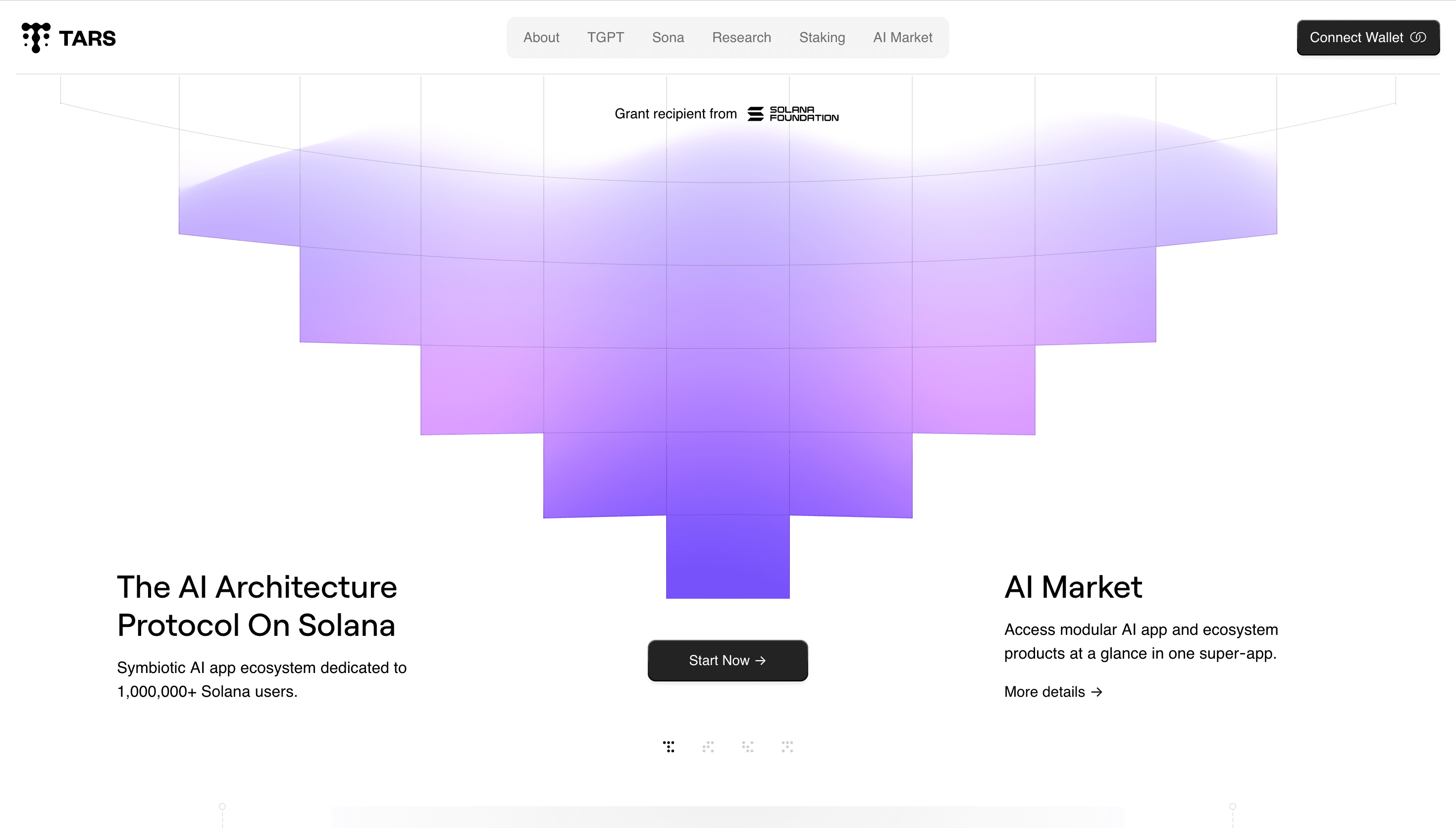 Tars AI — Web3, Tech website design