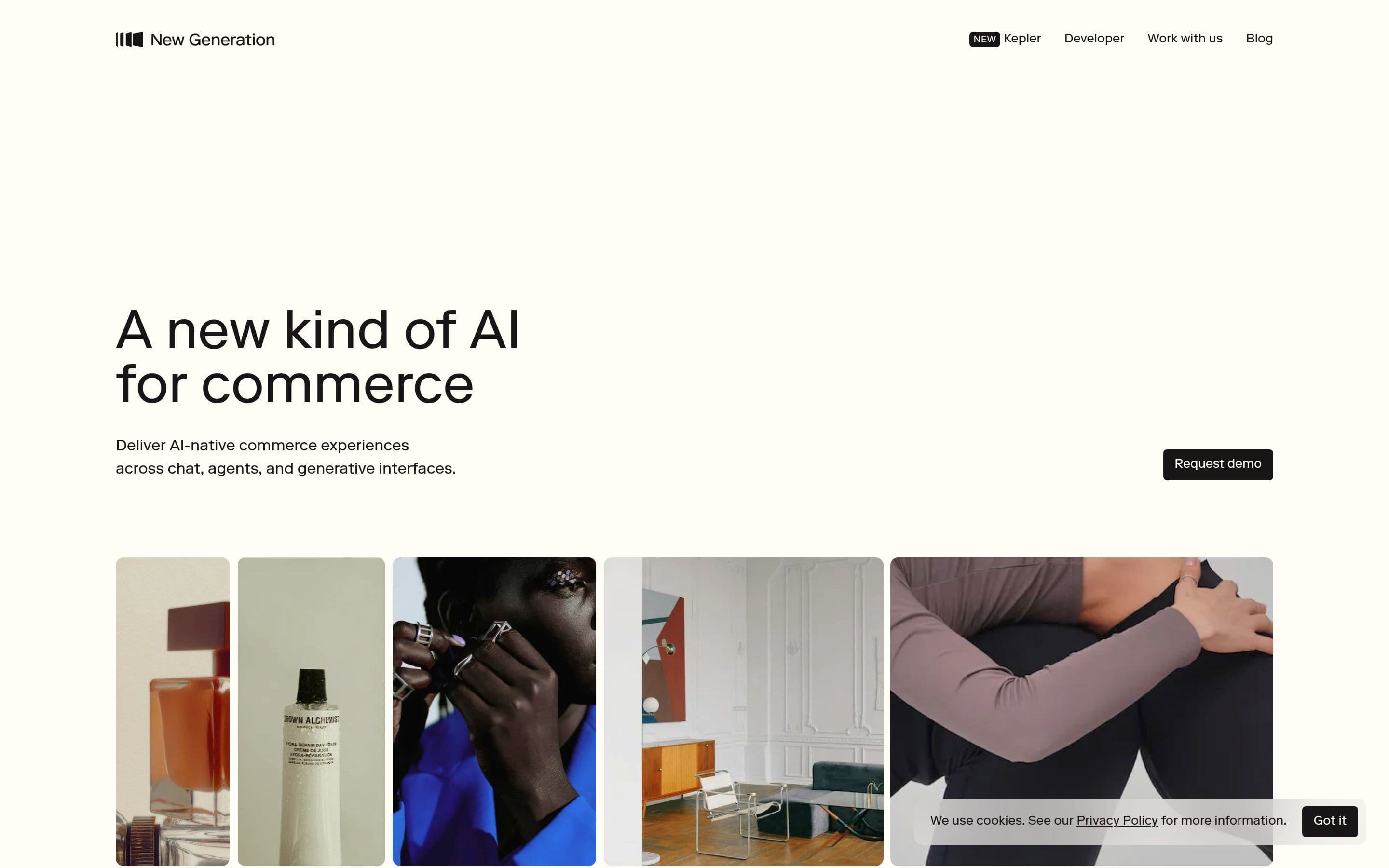 New Generation — Tech, E-commerce website design