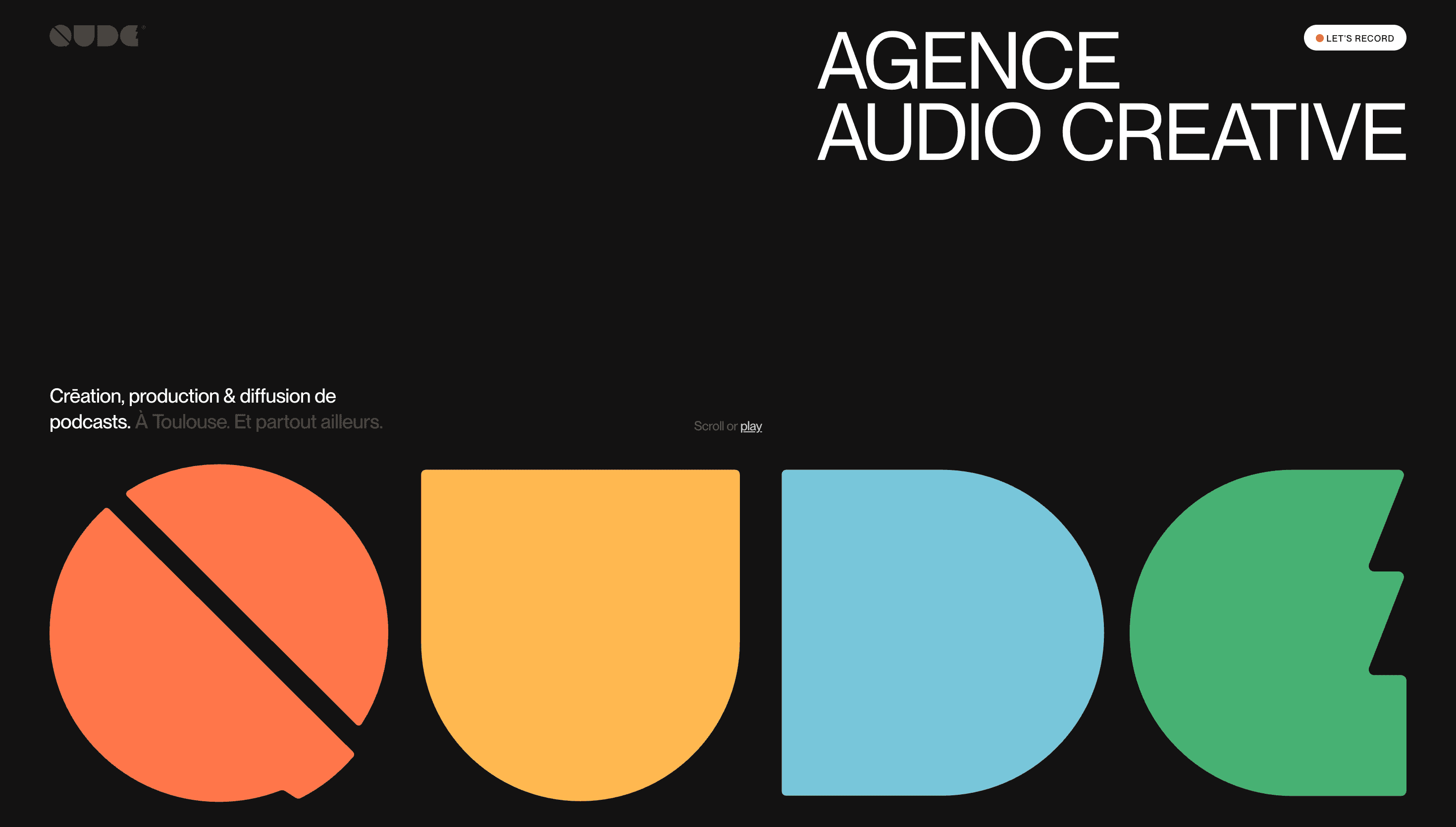 Qude — Agency, Studio website design