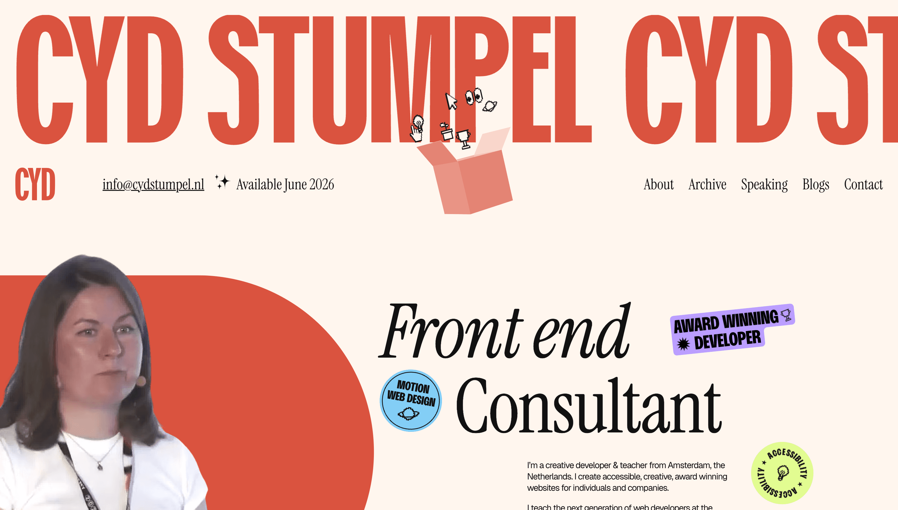 Cyd Stumpel — Developer, Portfolio website design