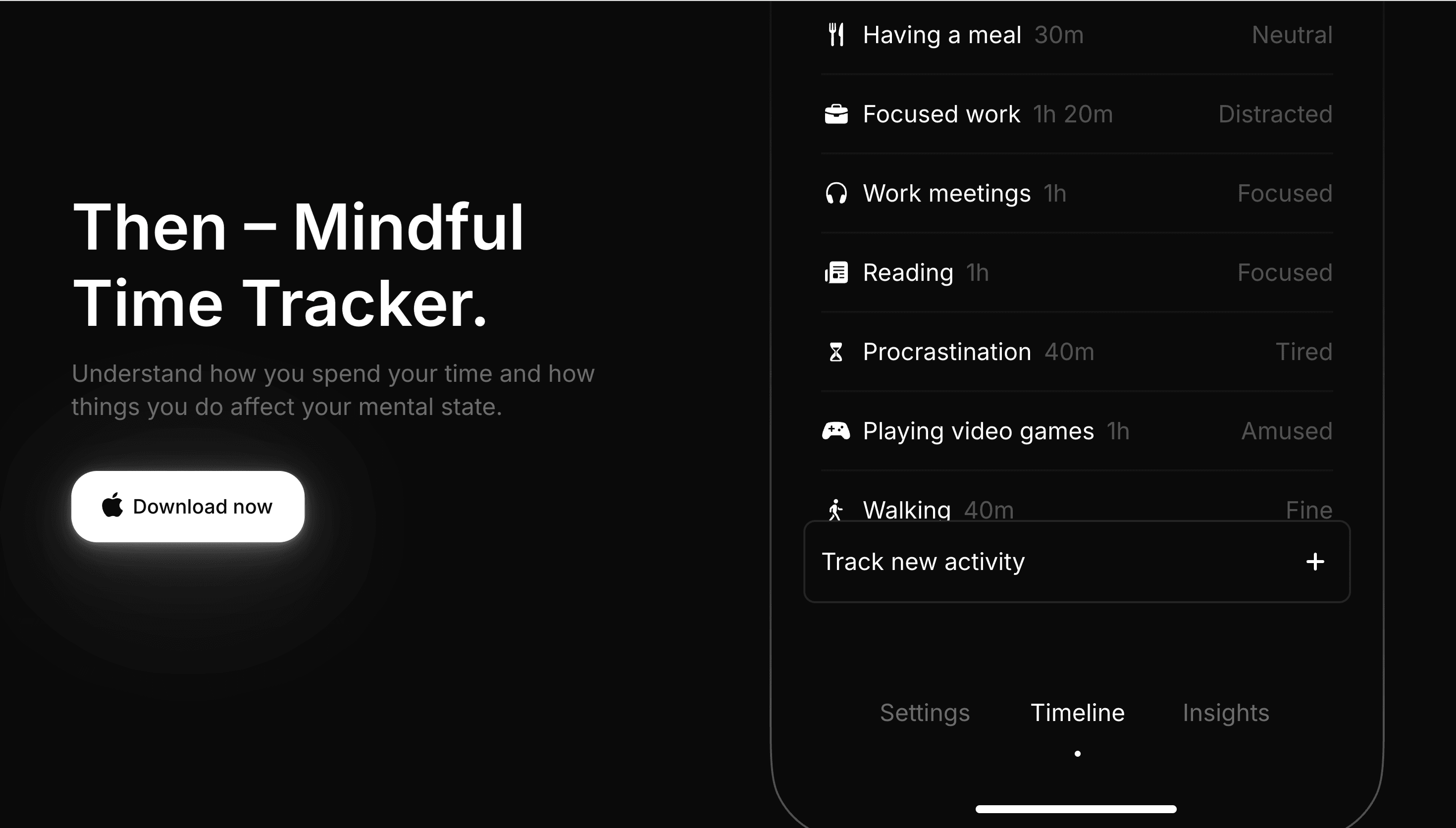 Then — Productivity, Health website design