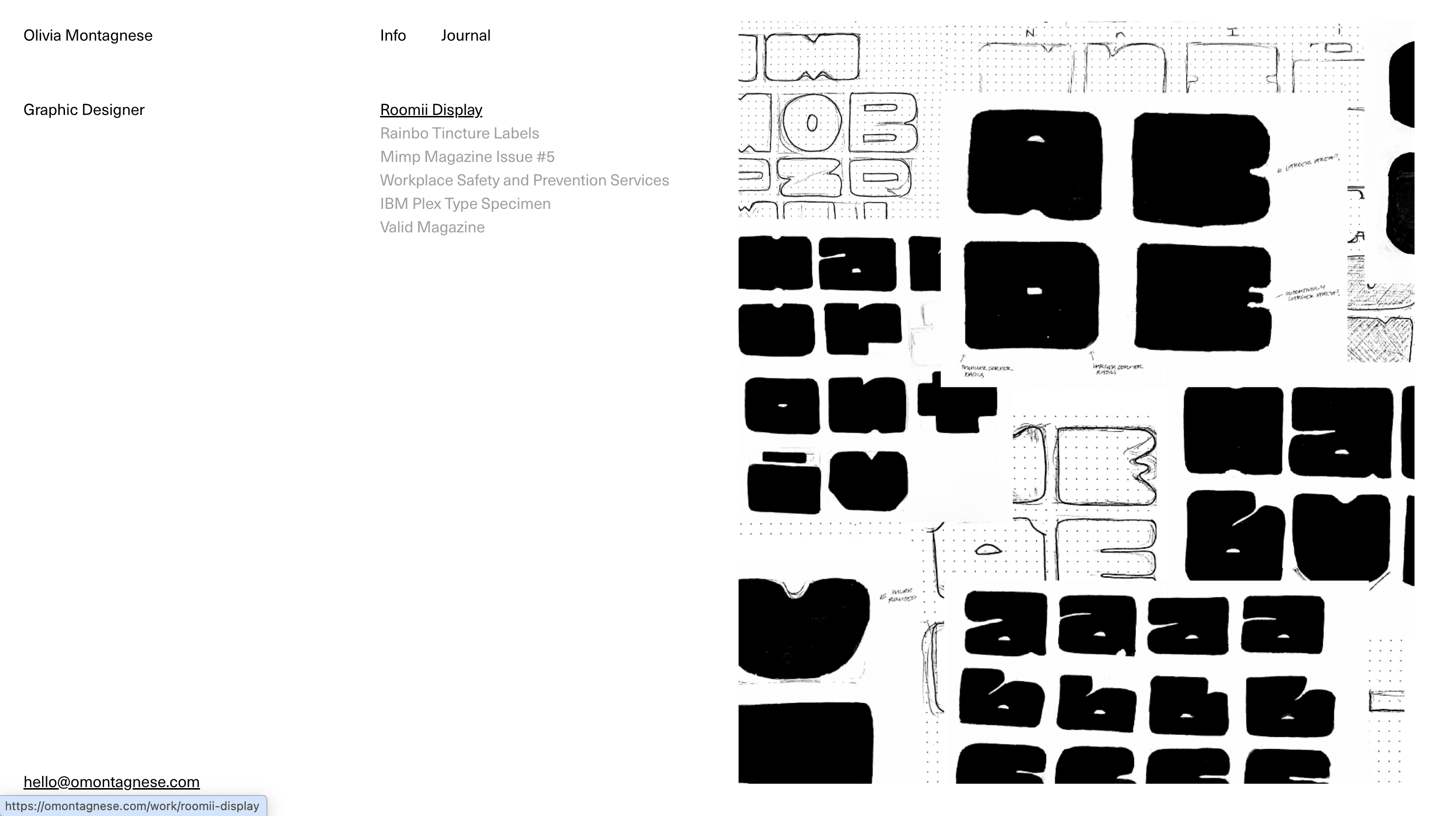 Olivia Montagnese — Designer, Art website design