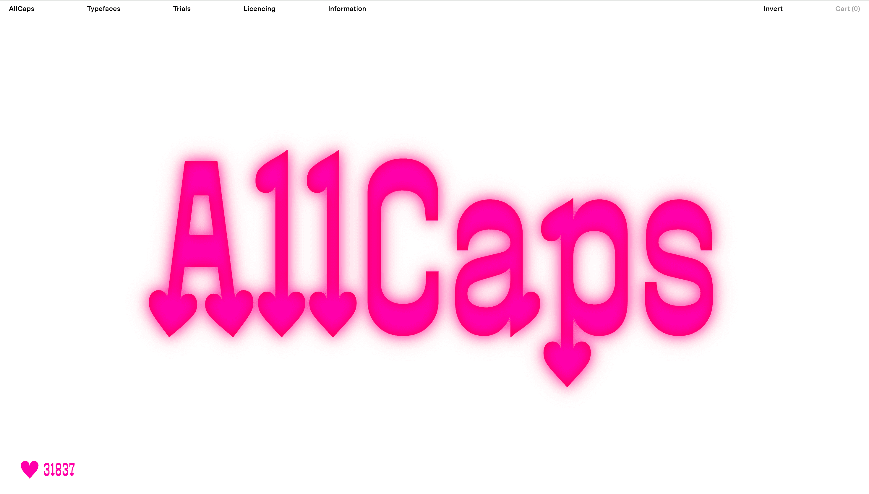 AllCaps — Fonts, Typography website design