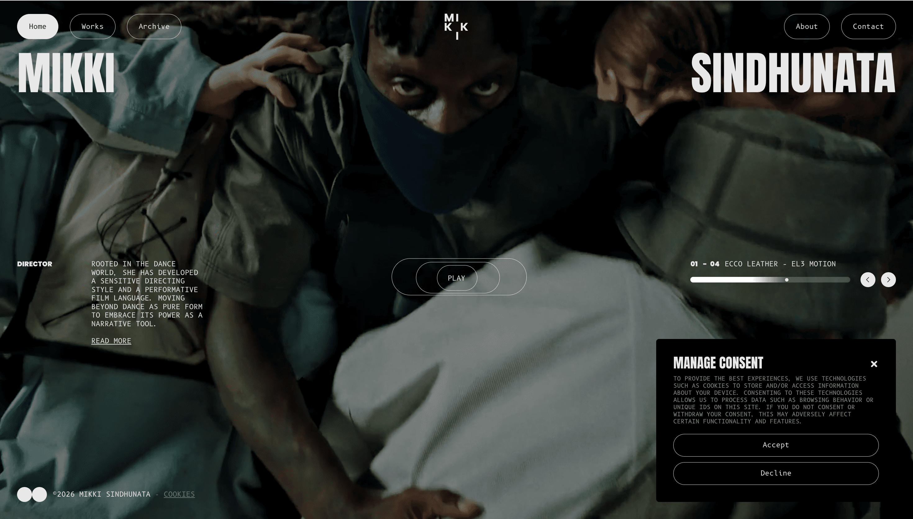 Mikki Sindhunata — Portfolio, Personal website design