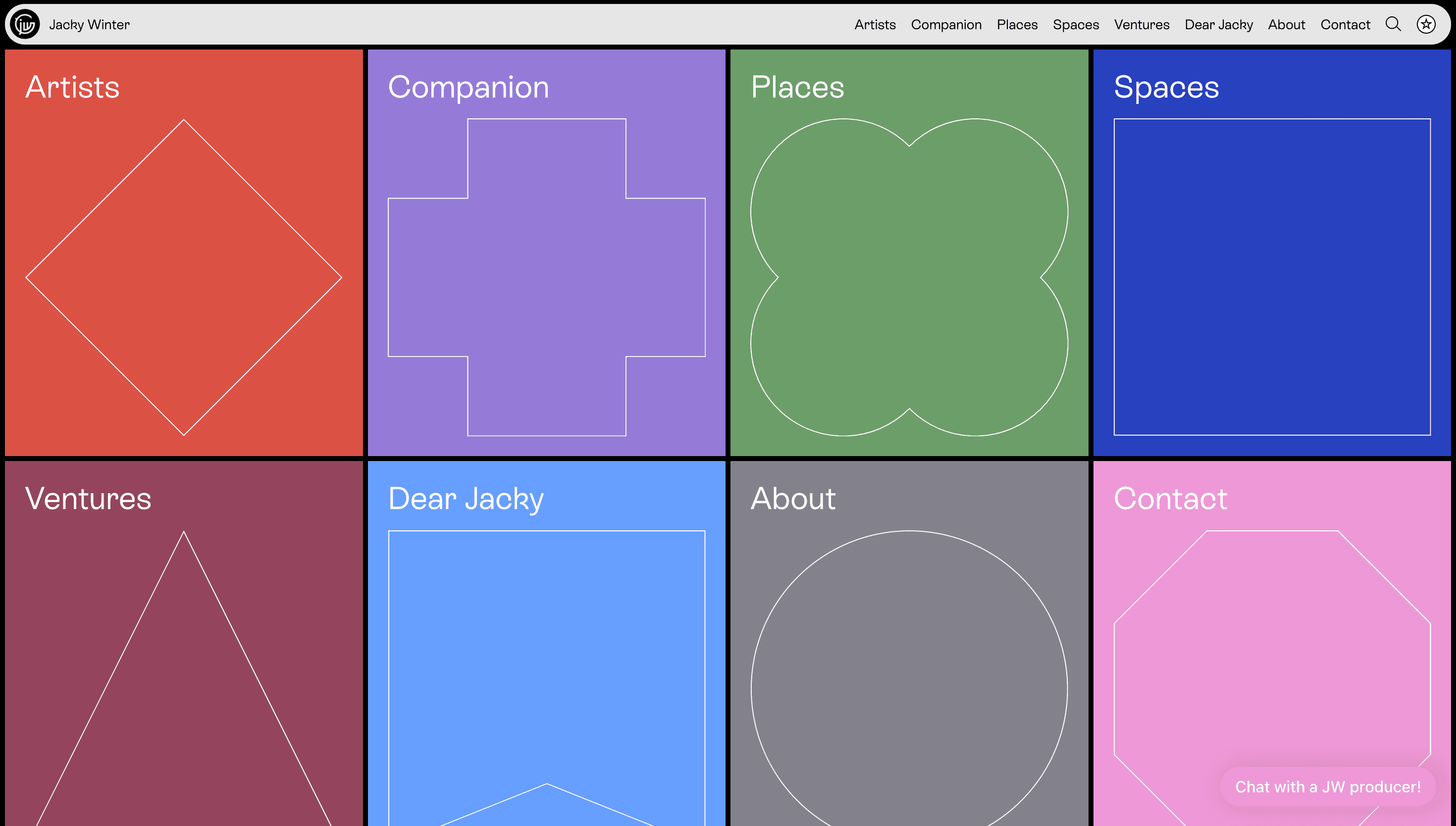 Jacky Winter — Agency, Illustration website design