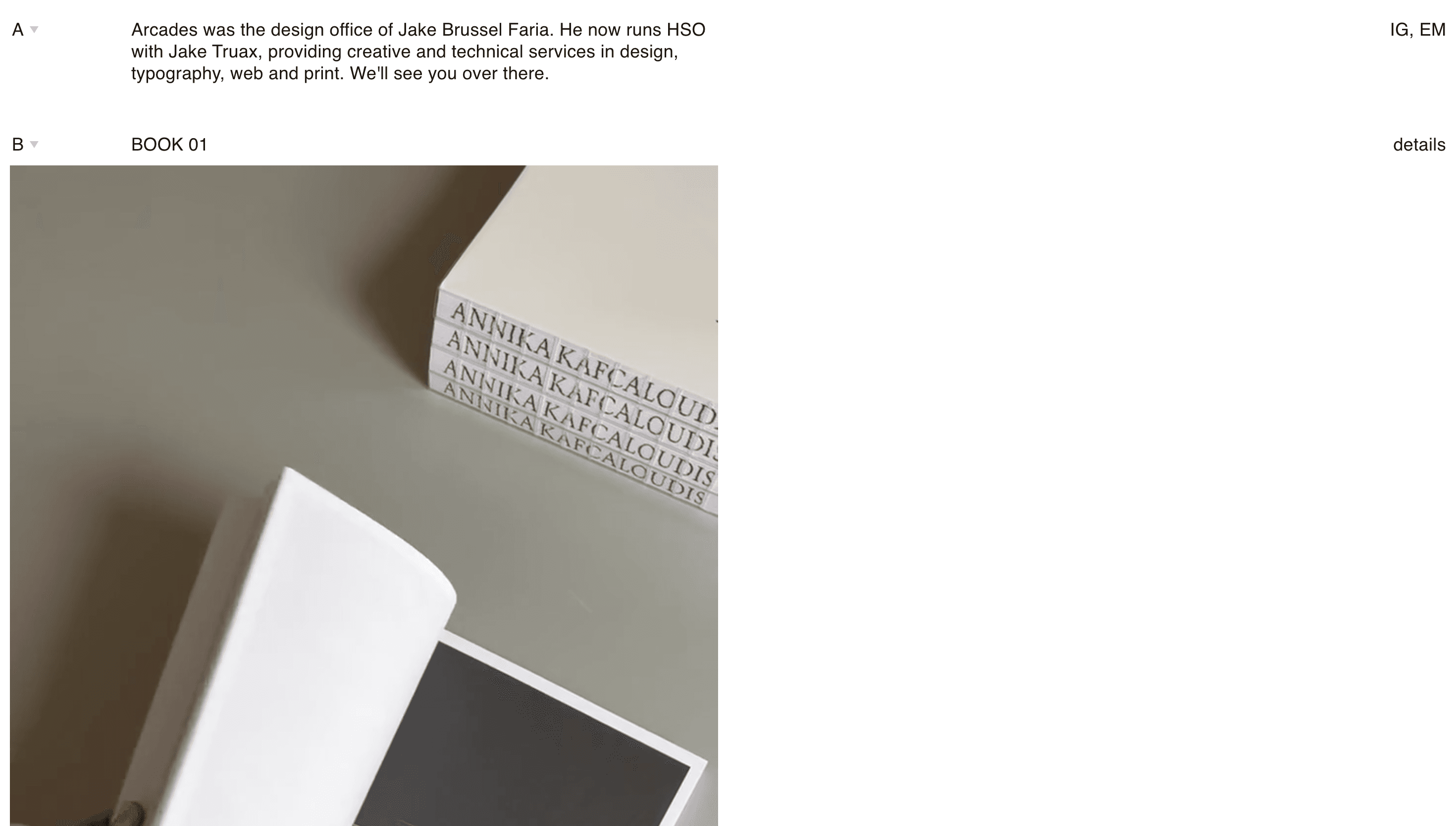 Arcades — Agency, Studio website design