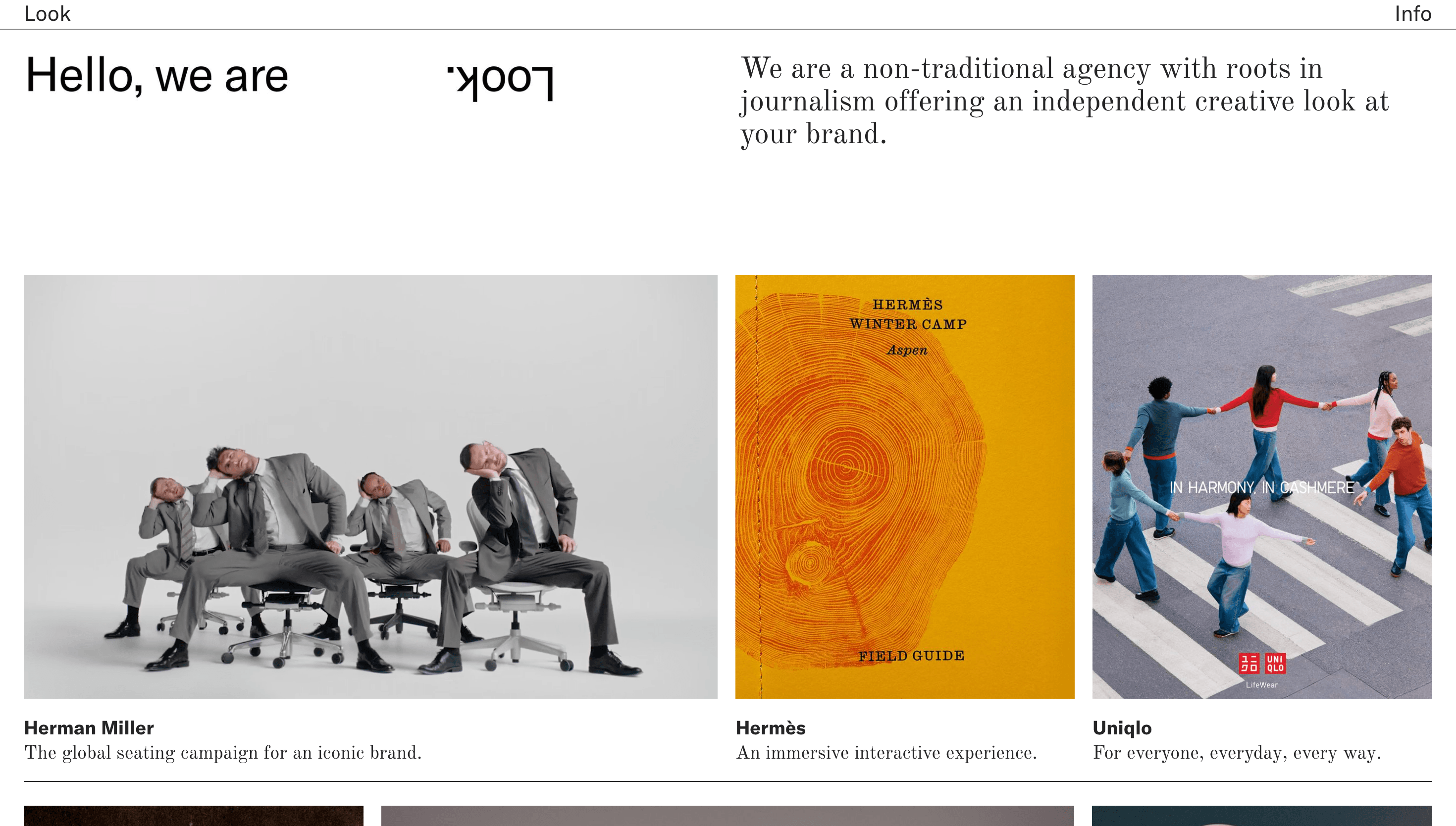 Look — Agency, Branding website design