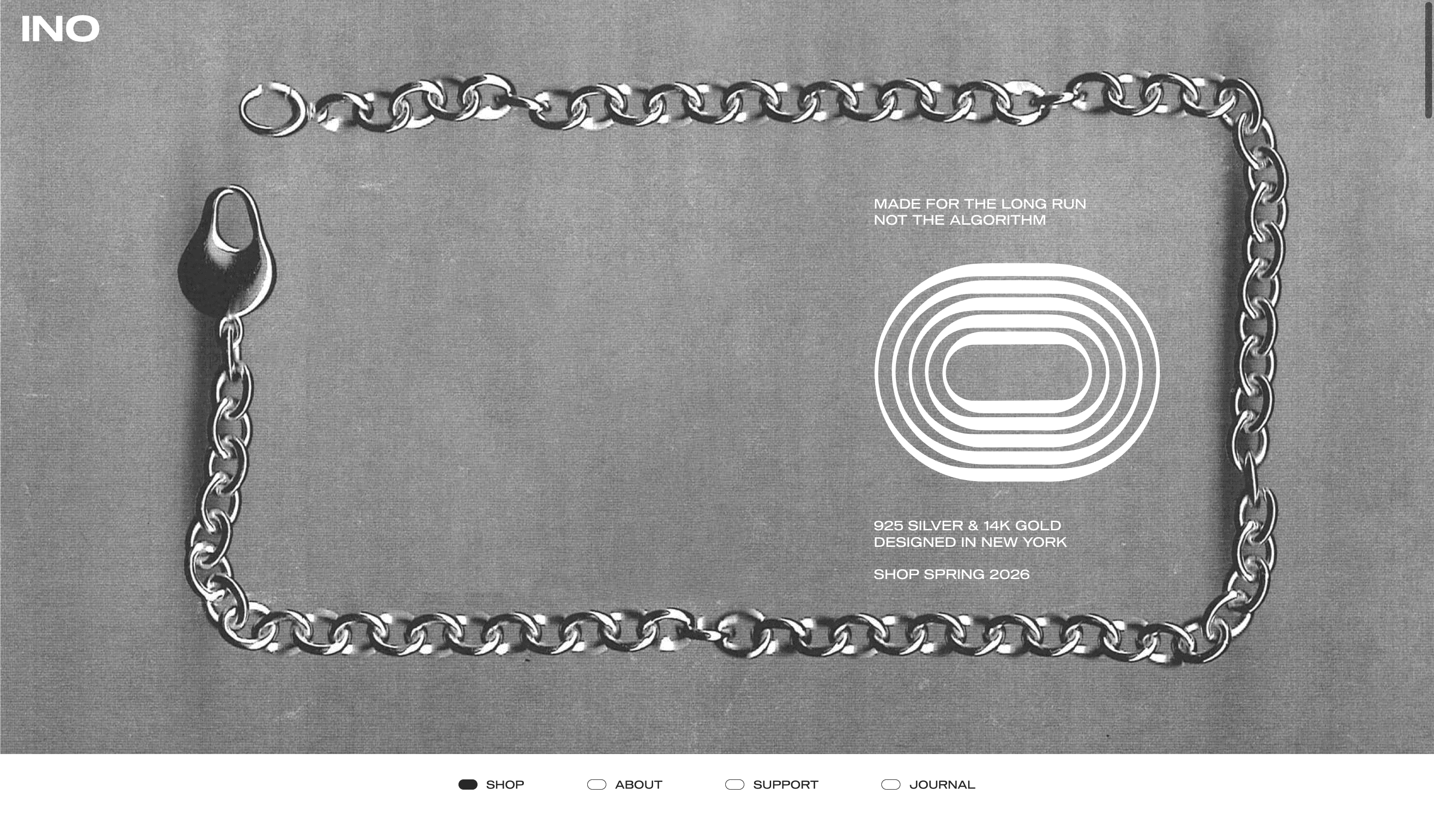 INO Jewelry — Fashion, Sustainability website design