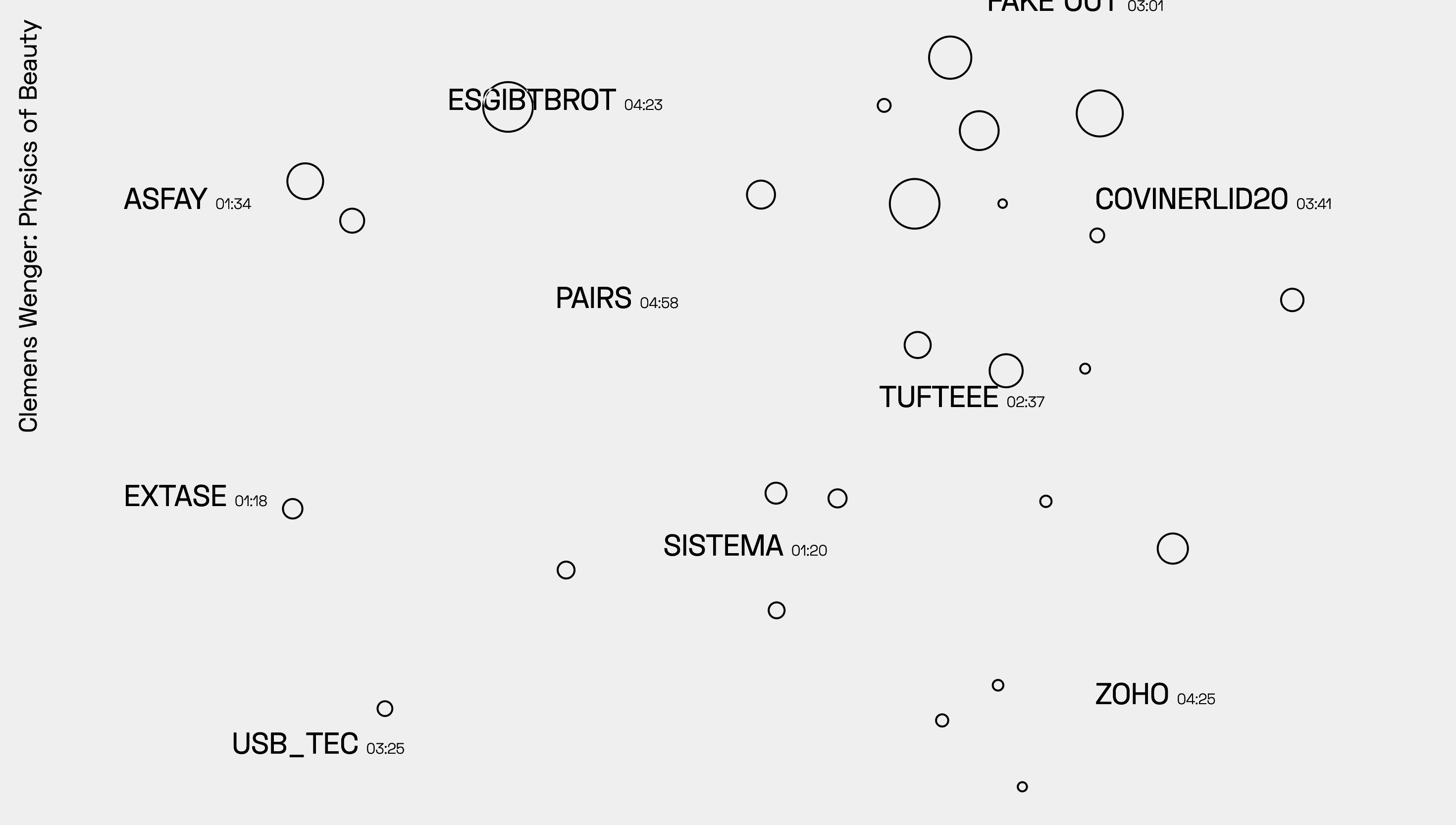 Physics of Beauty — Art, Music website design