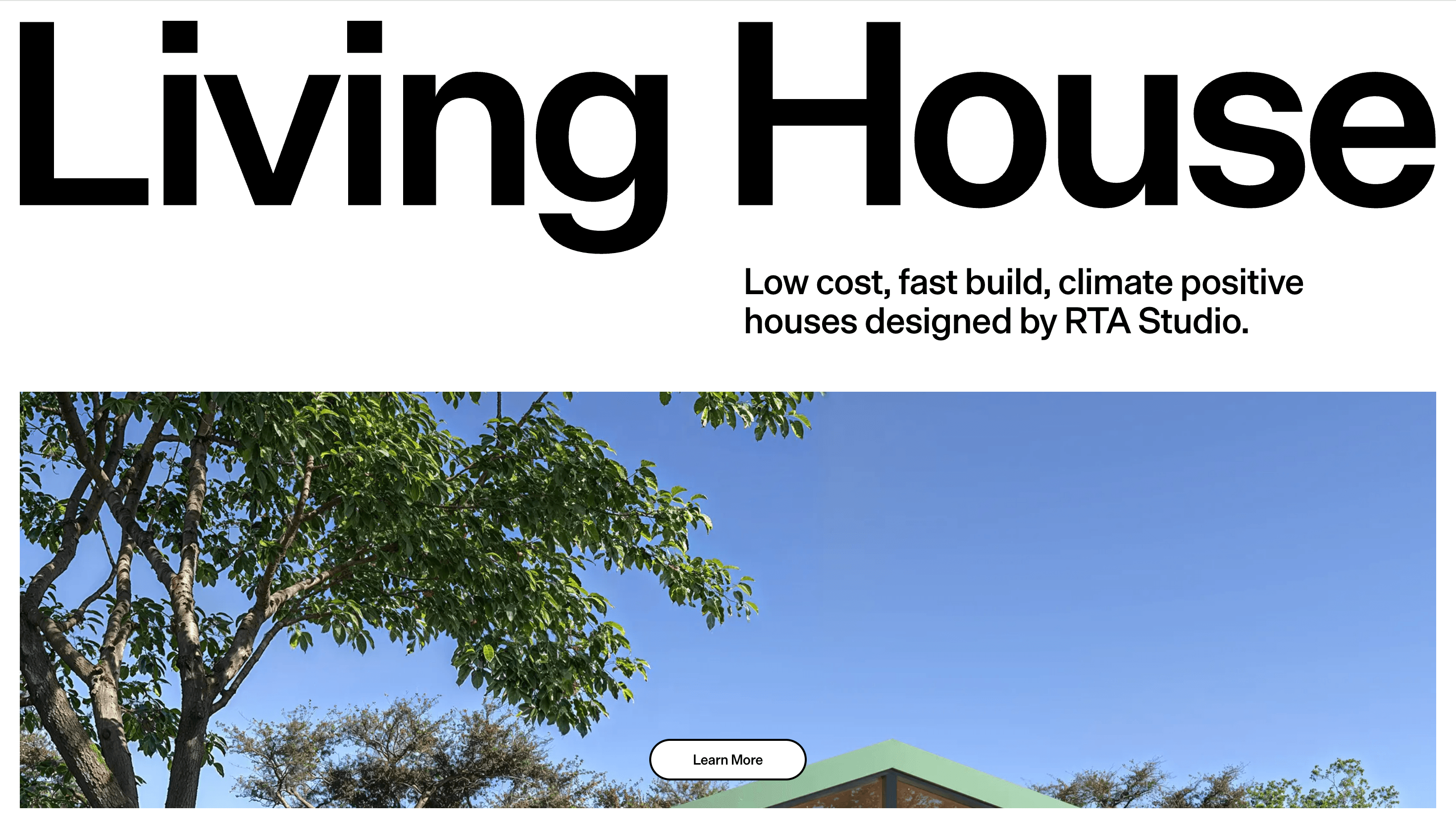 Living House — Real Estate, Sustainability website design