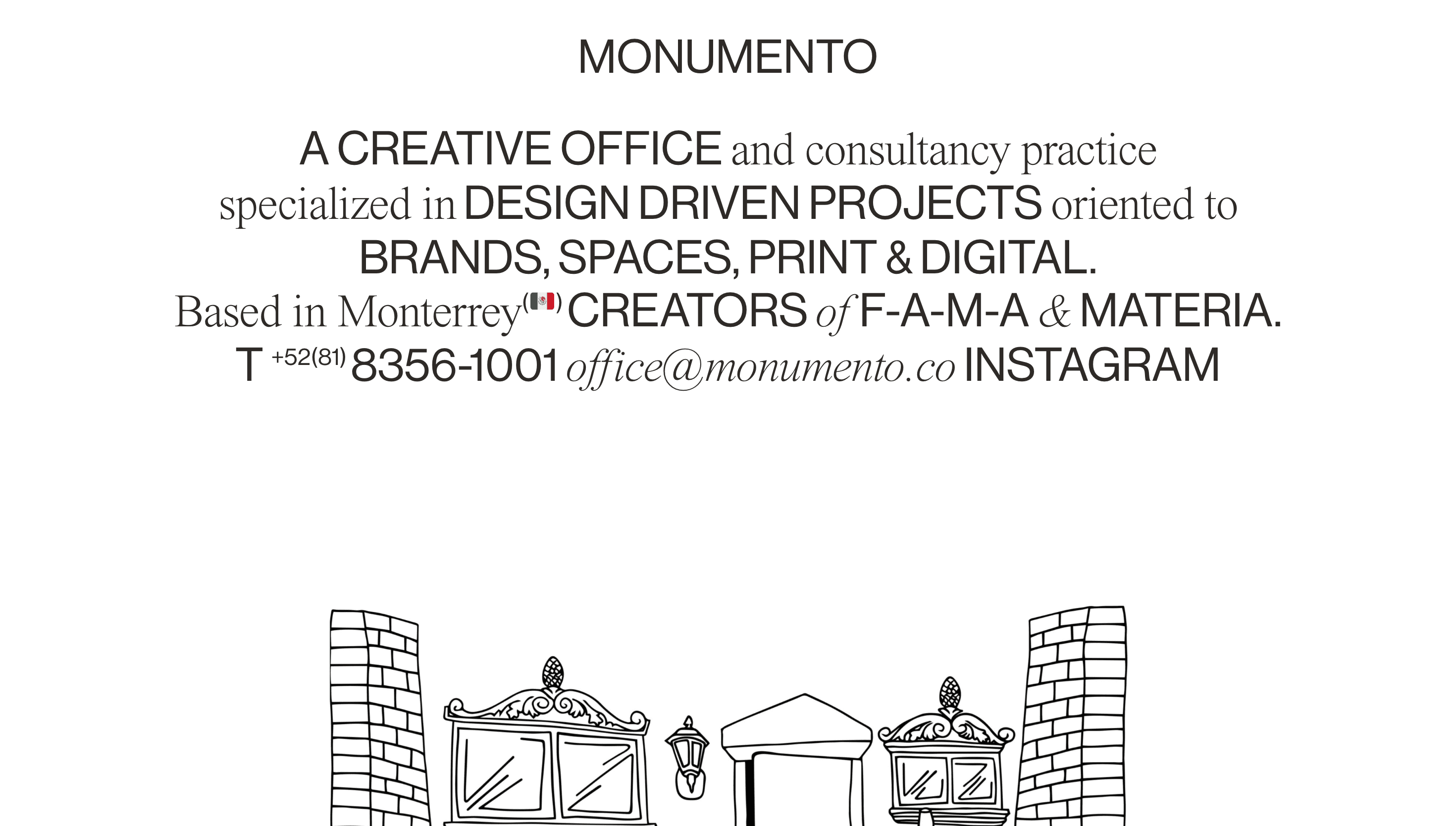 Monumento — Agency, Studio website design