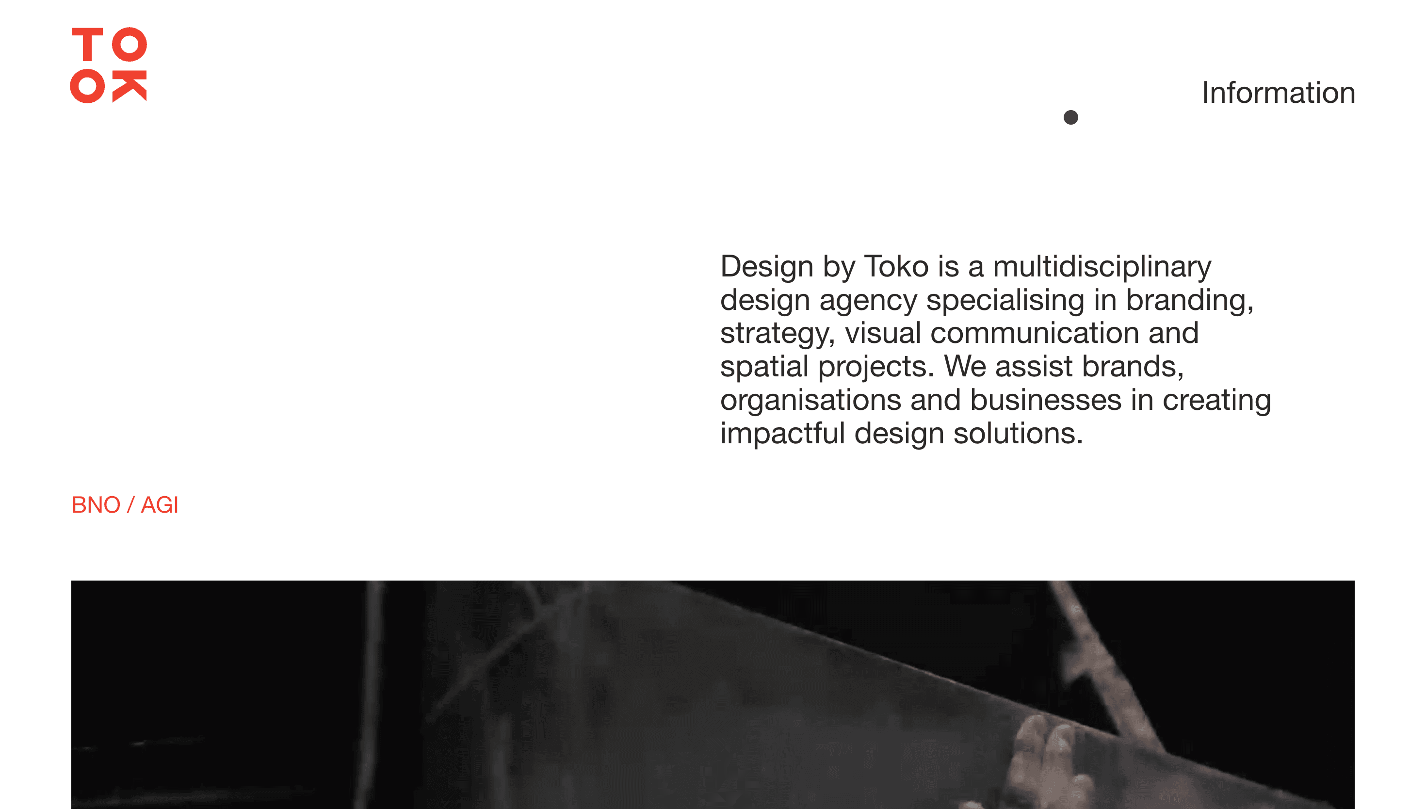 Design by Toko — Agency, Studio website design