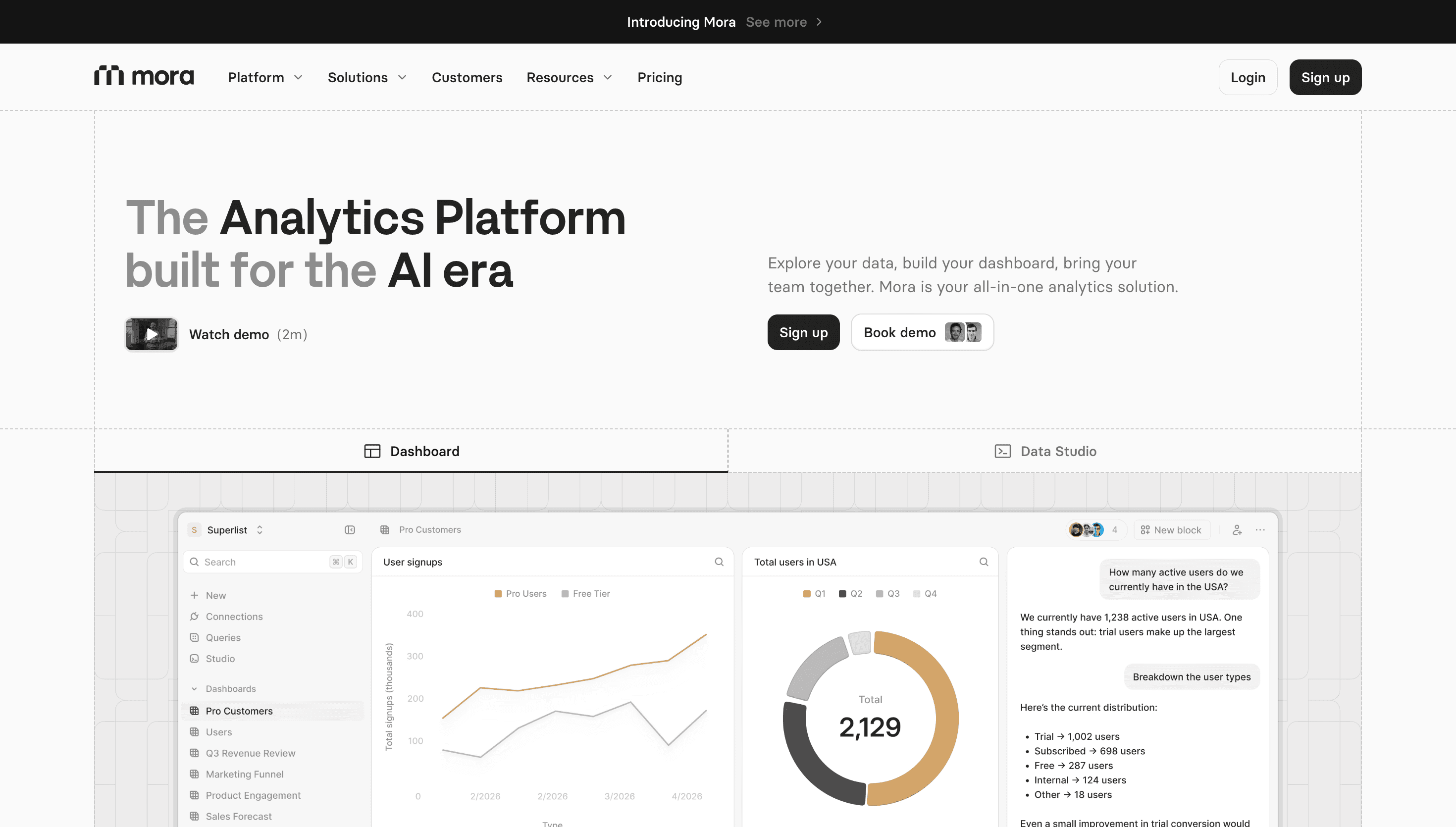 Mora — Tech, SaaS website design