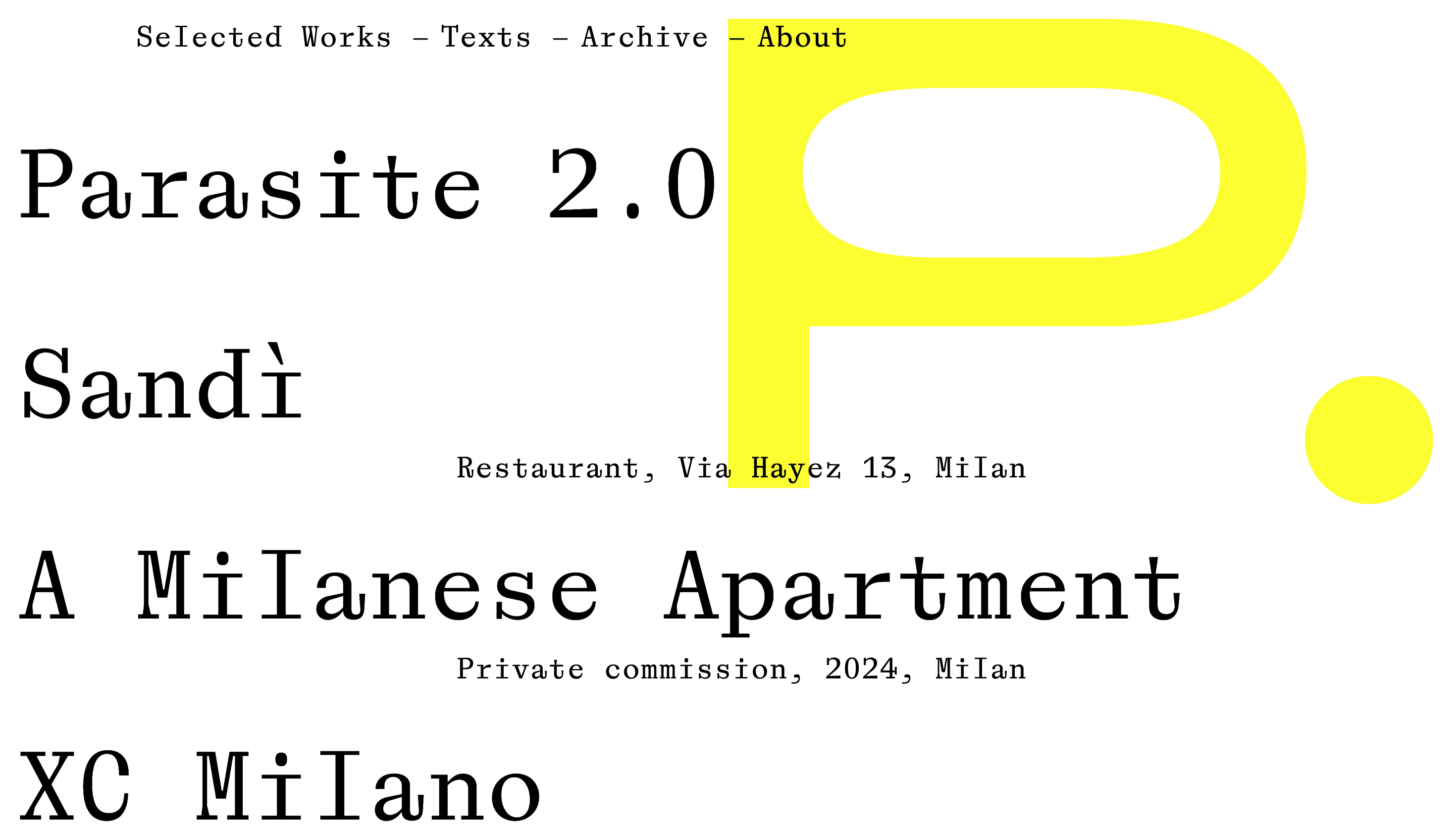 Parasite 2.0 — Agency, Studio website design